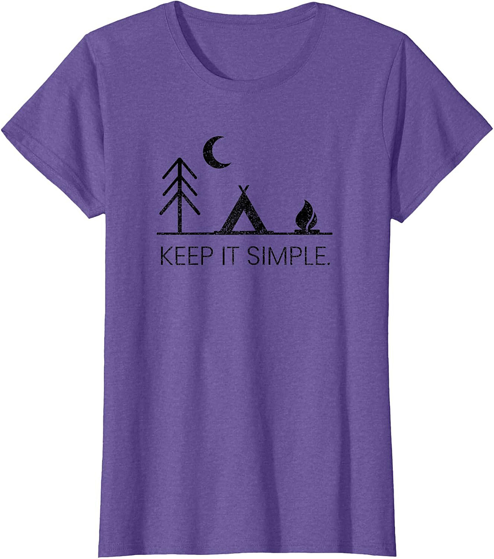 Keep It Simple Camping Graphic Tee - Minimalist Nature Unisex T-Shirt