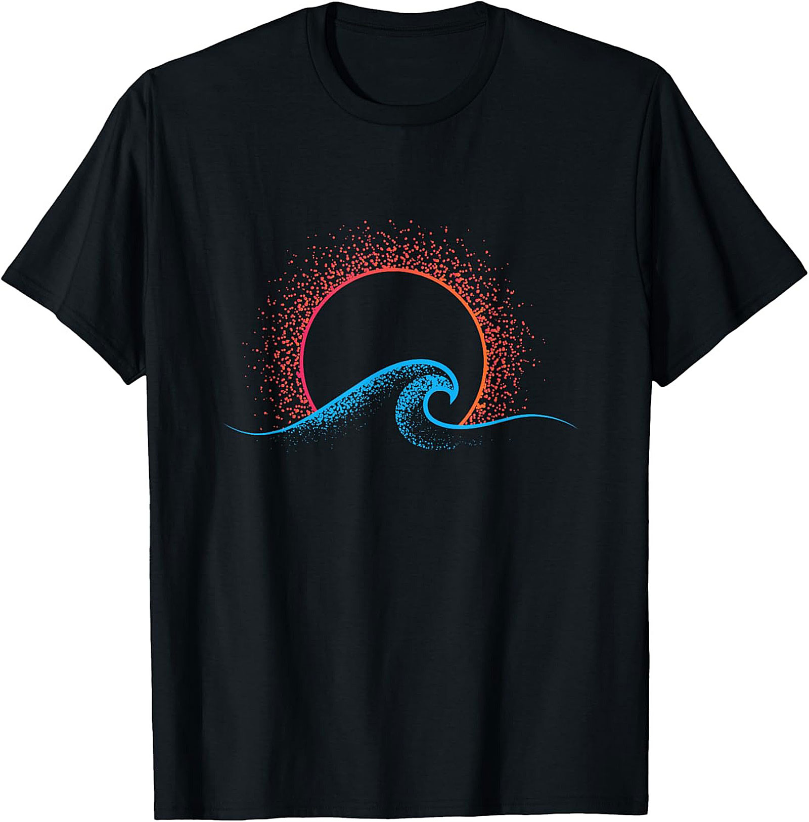 Retro Ocean Wave Graphic Tee - Sunset Surf T-Shirt