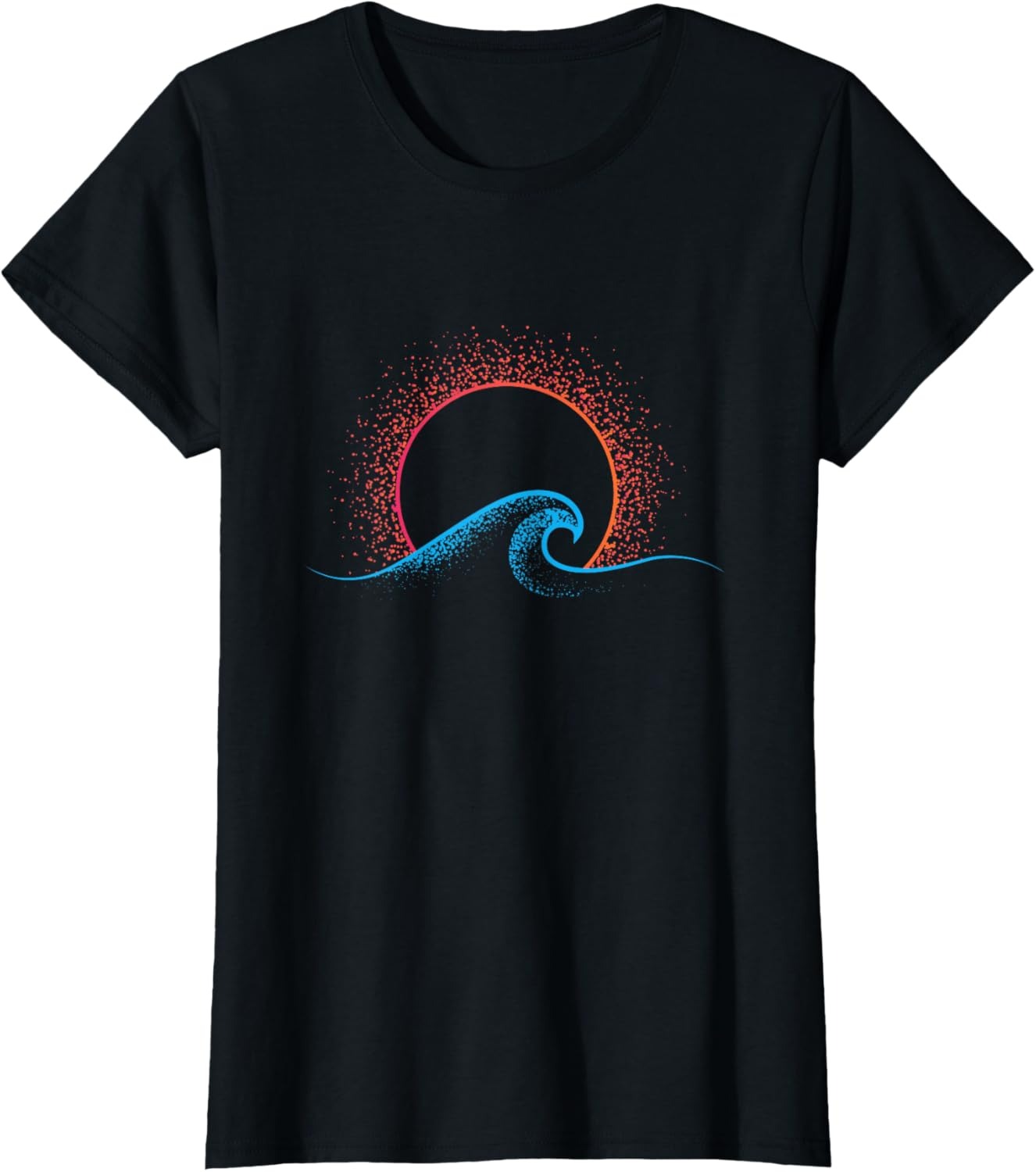 Retro Ocean Wave Graphic Tee - Sunset Surf T-Shirt