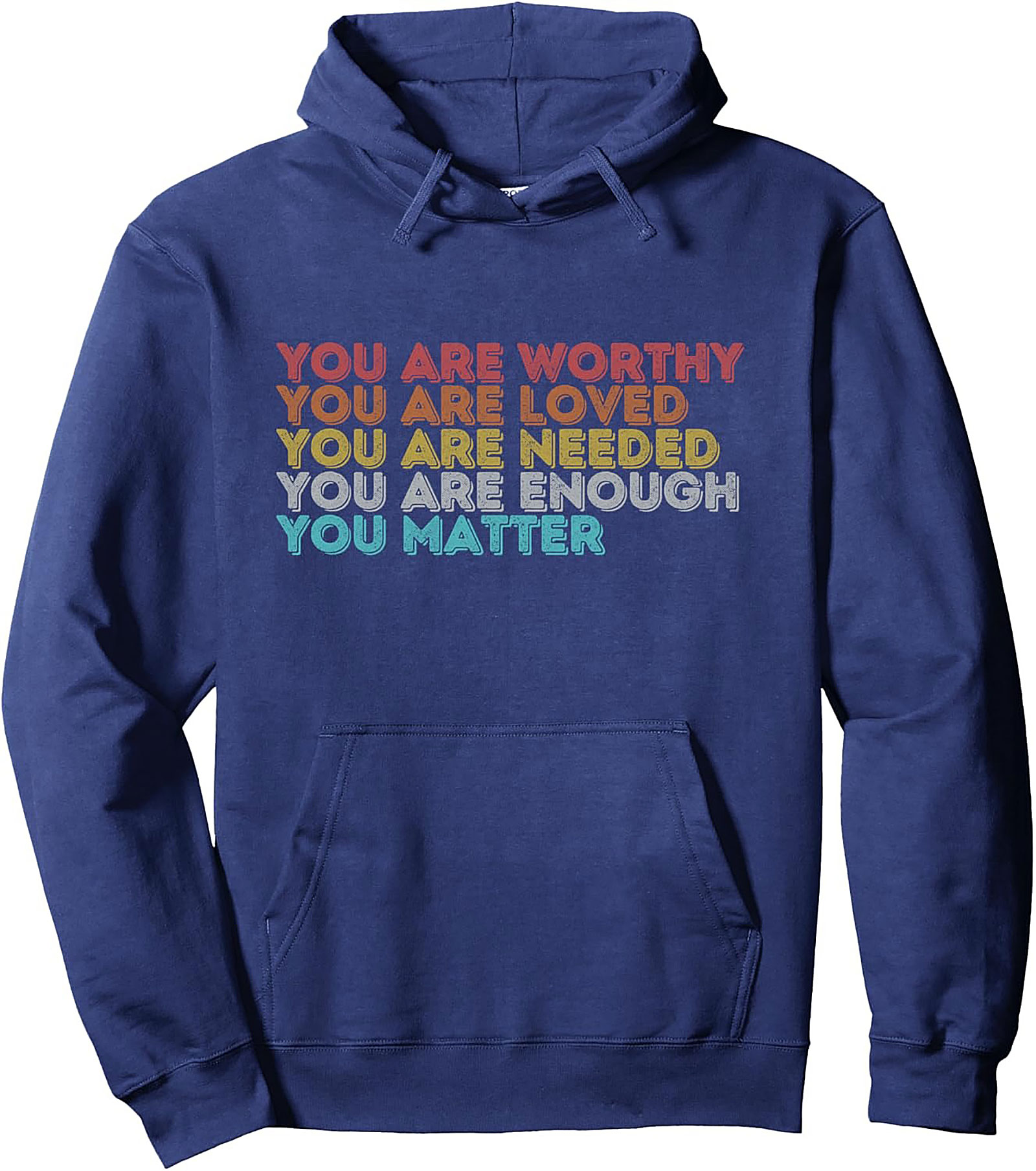 You Are Worthy Positive Affirmation Hoodie Retro Pullover