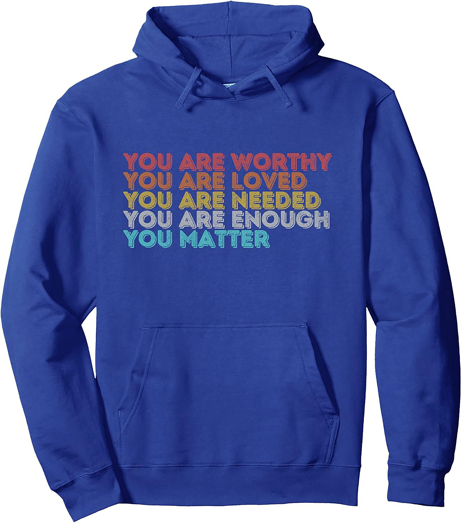 You Are Worthy Positive Affirmation Hoodie Retro Pullover