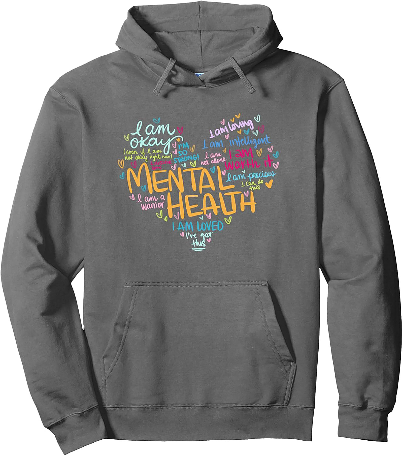 Mental Health Affirmations Hoodie Cozy Unisex Pullover