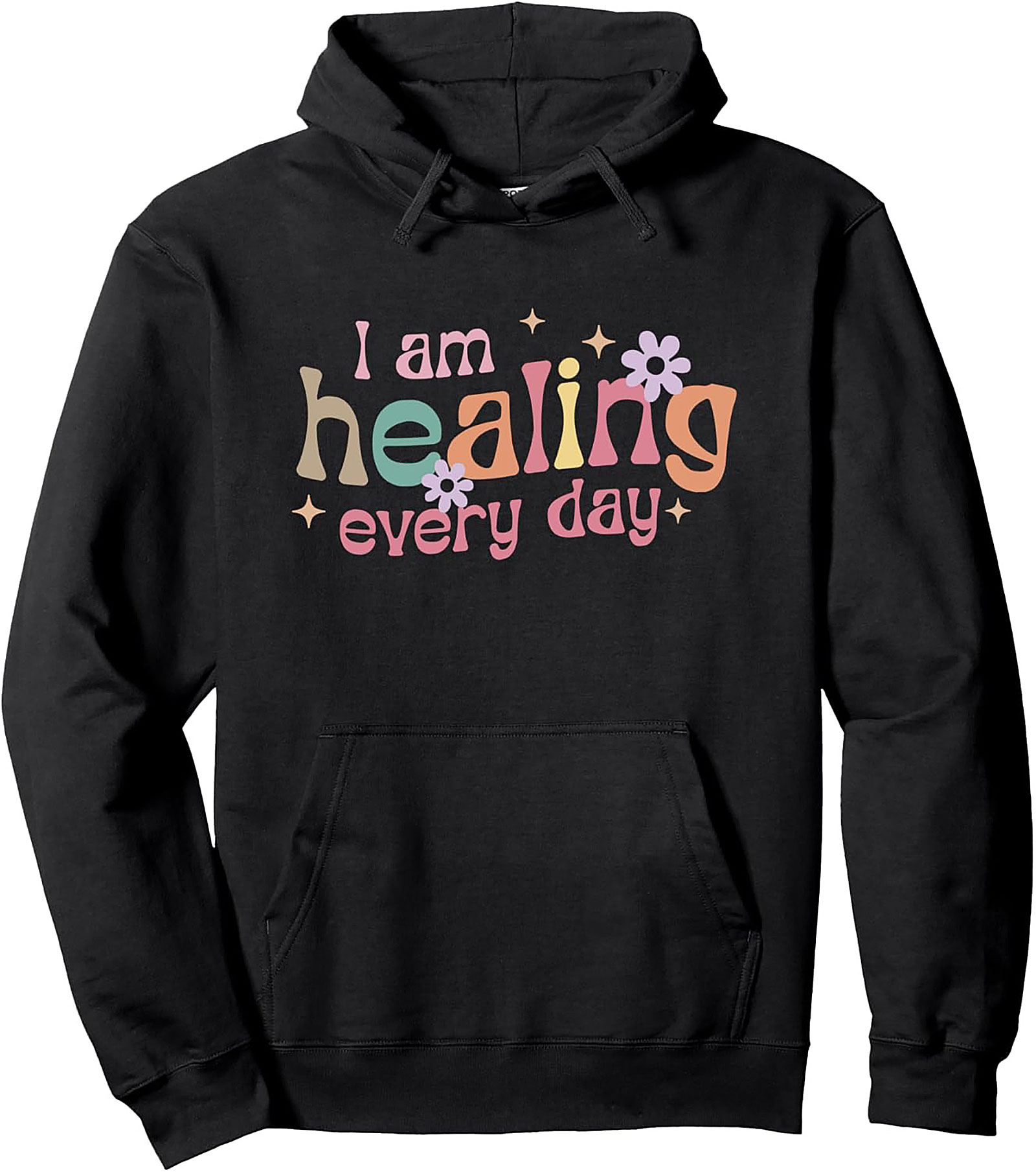 I Am Healing Every Day Hoodie Retro Mental Health Pullover
