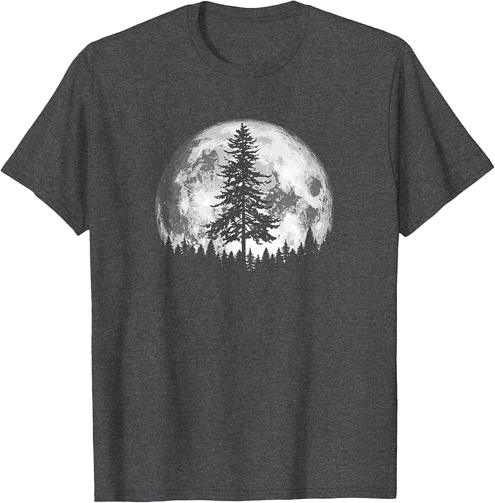 Pine Tree Full Moon Nature Graphic Tee