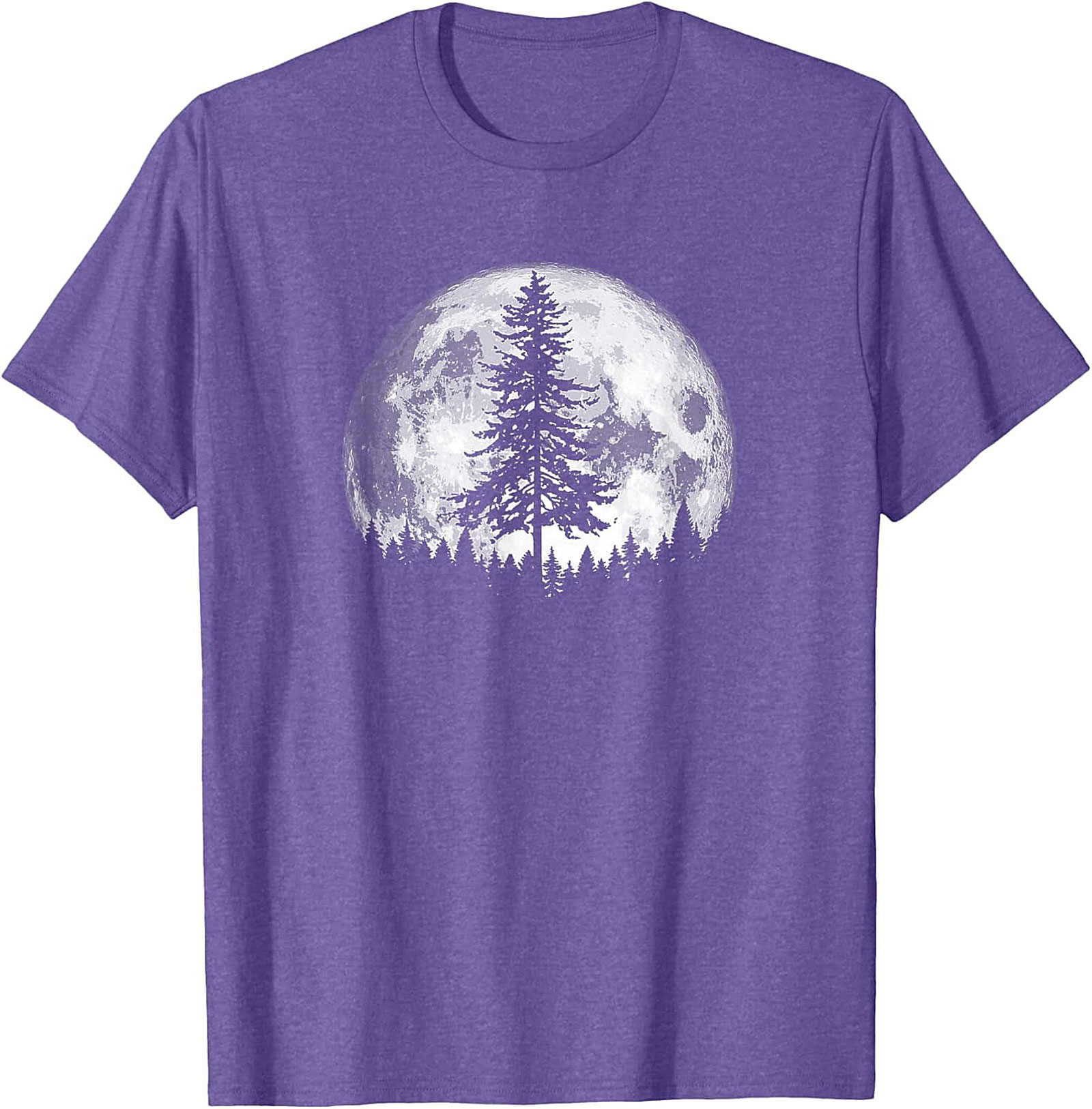 Pine Tree Full Moon Nature Graphic Tee