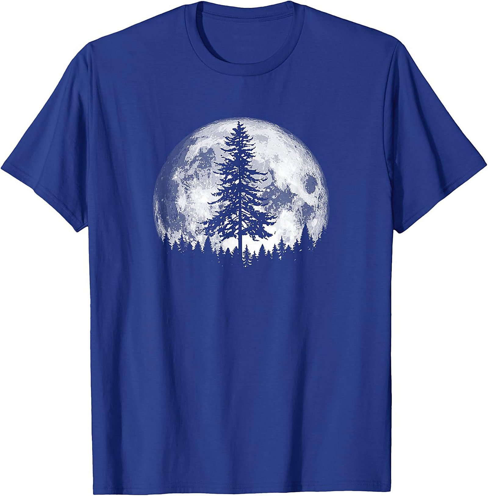 Pine Tree Full Moon Nature Graphic Tee