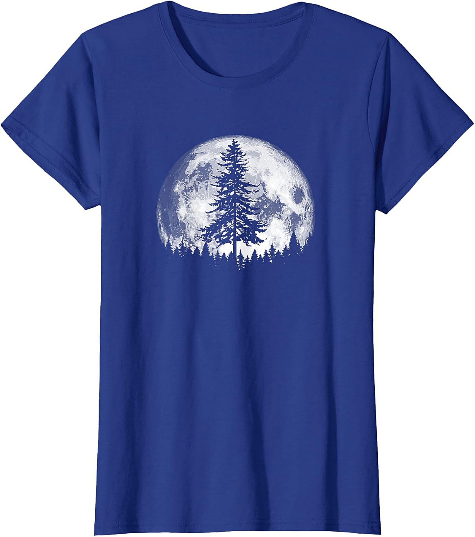 Pine Tree Full Moon Nature Graphic Tee