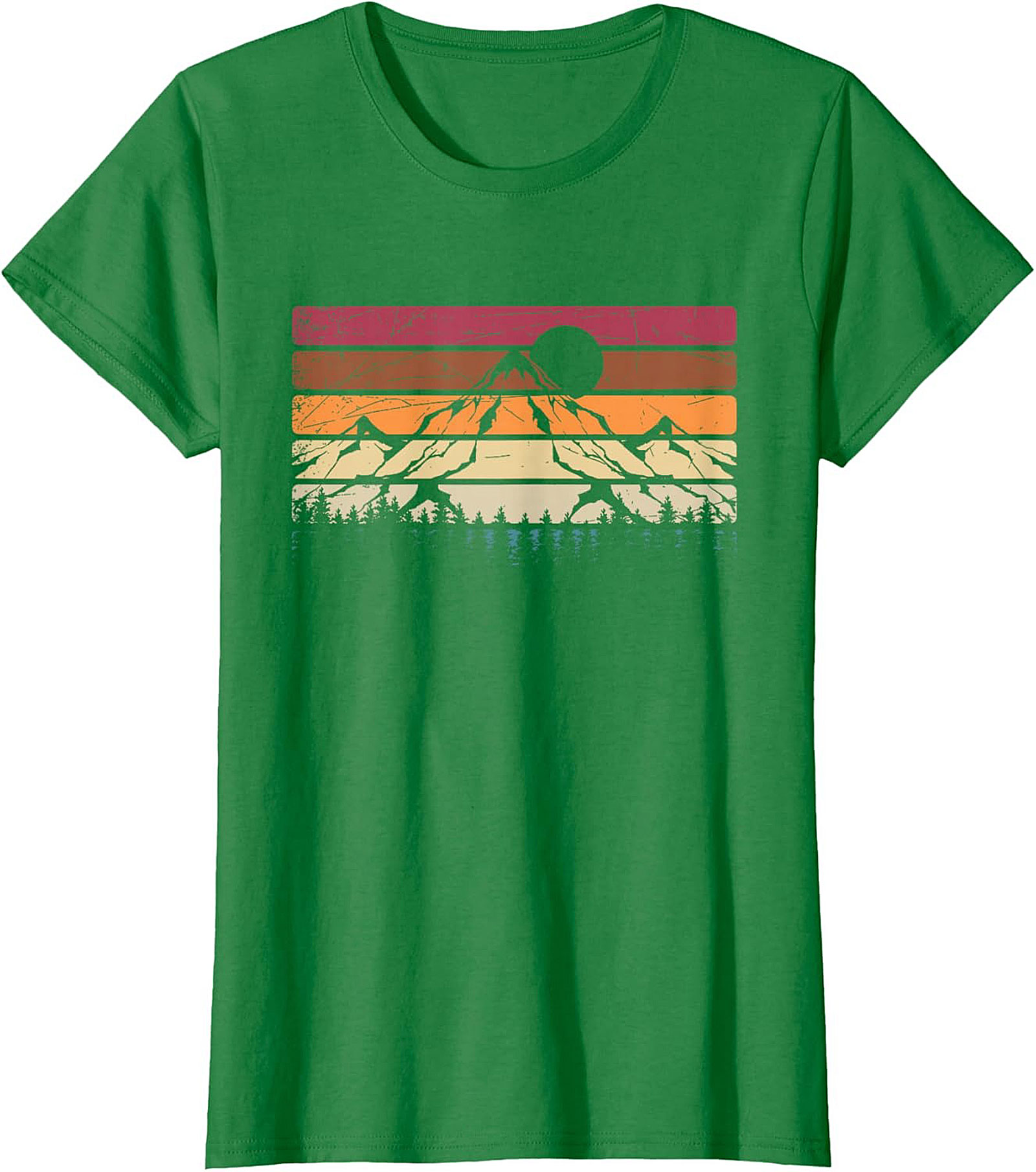 Vintage Retro Mountain Sunrise Graphic Tee
