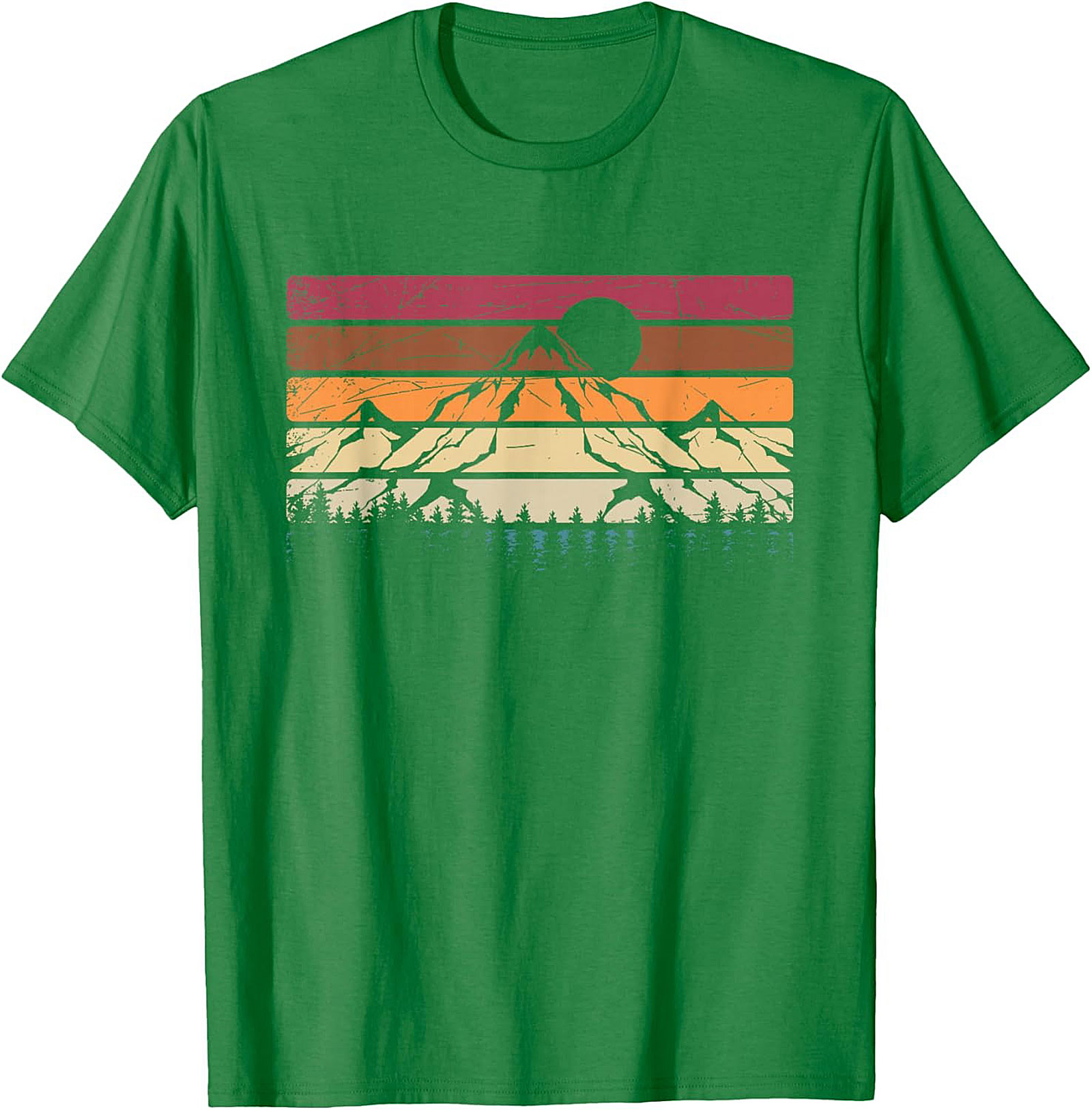Vintage Retro Mountain Sunrise Graphic Tee