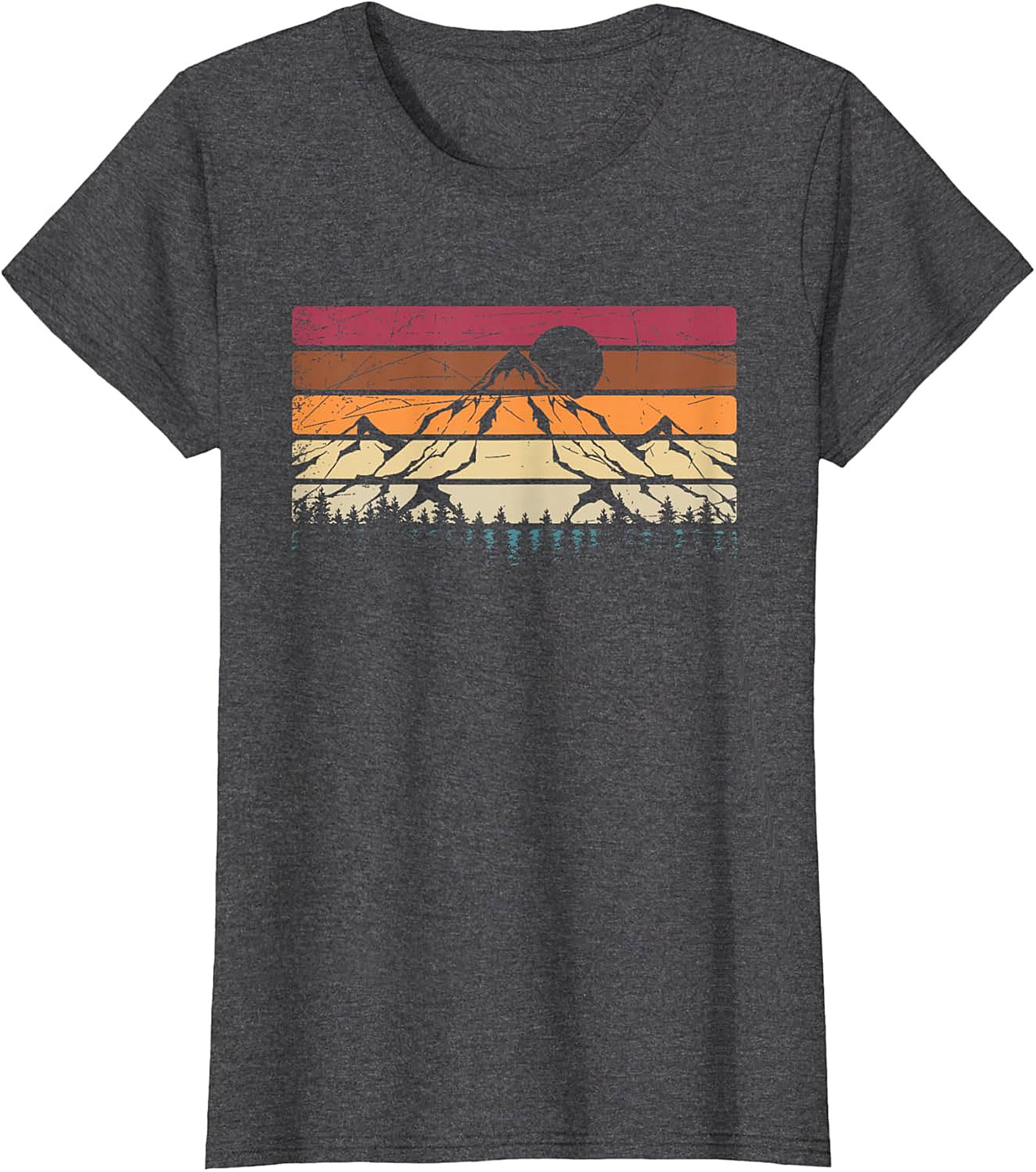 Vintage Retro Mountain Sunrise Graphic Tee