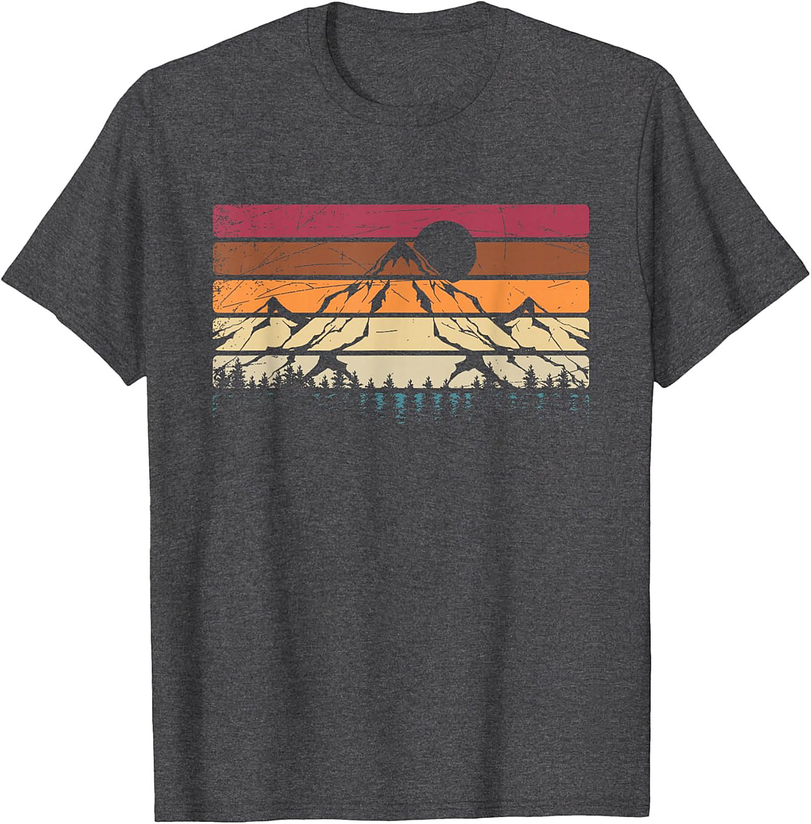 Vintage Retro Mountain Sunrise Graphic Tee