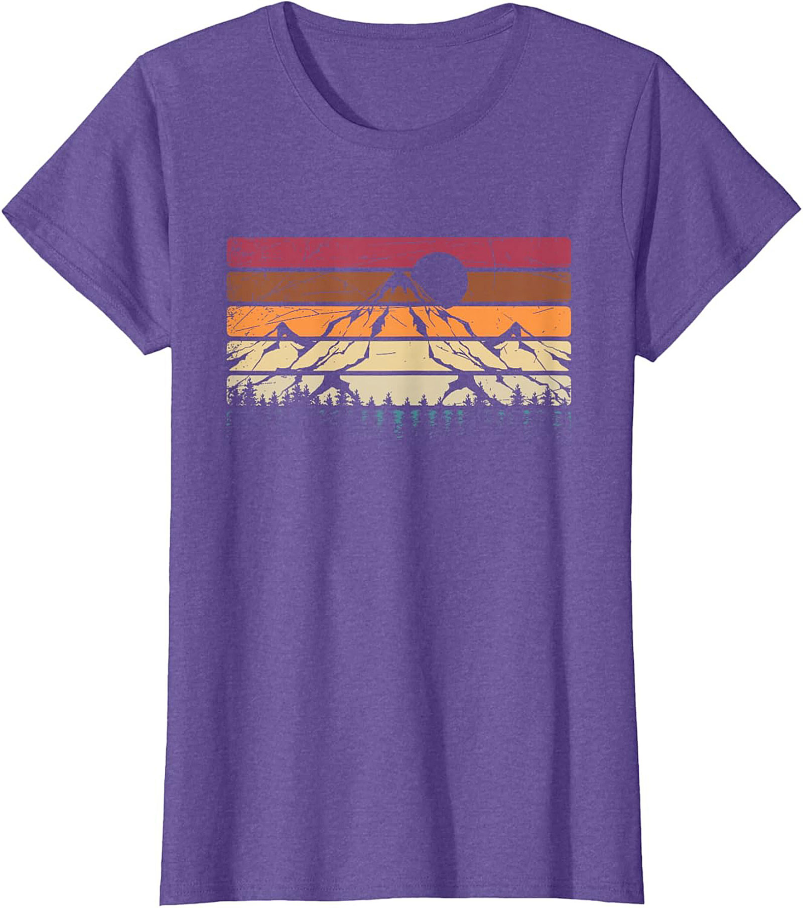 Vintage Retro Mountain Sunrise Graphic Tee