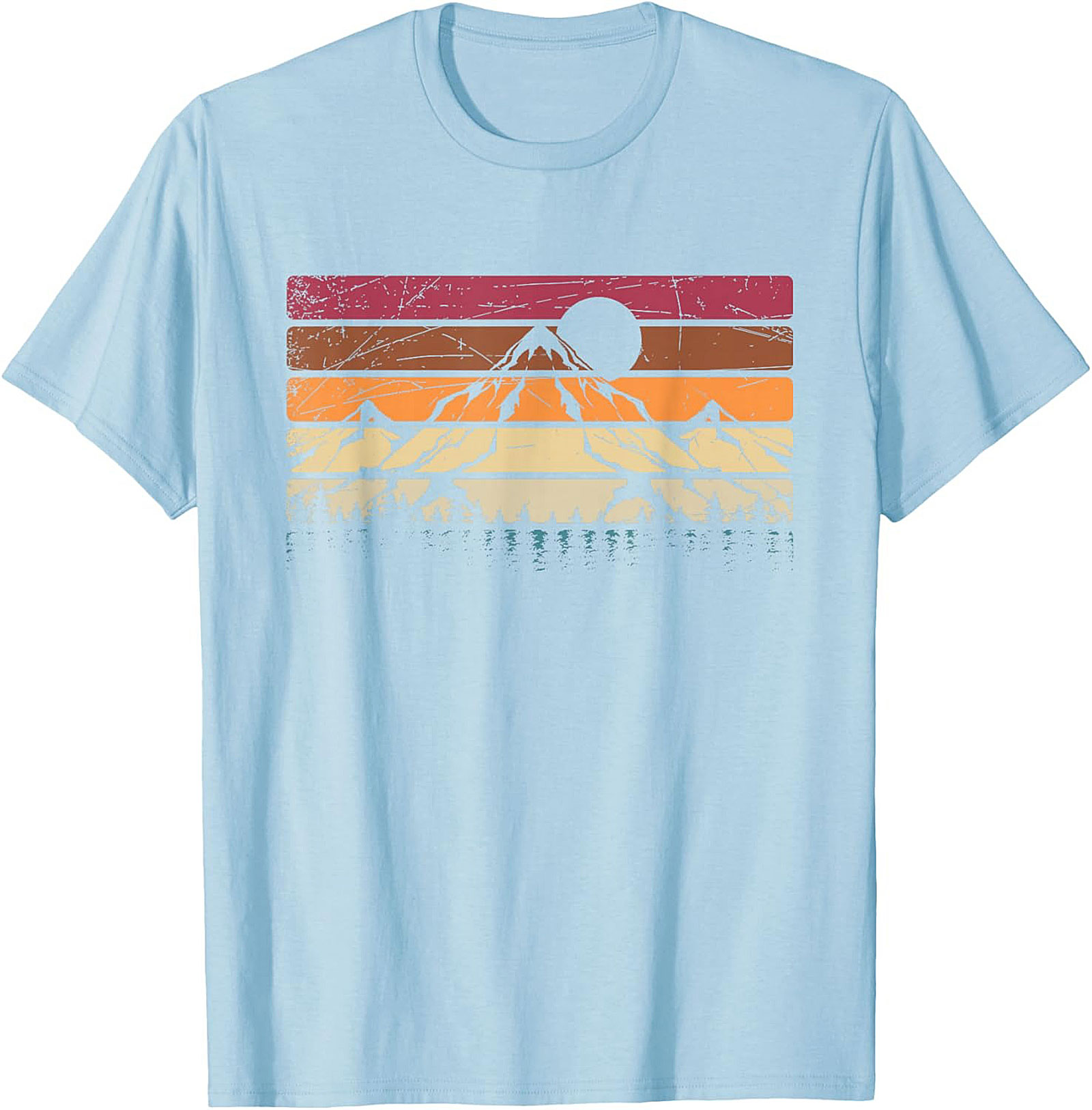 Vintage Retro Mountain Sunrise Graphic Tee