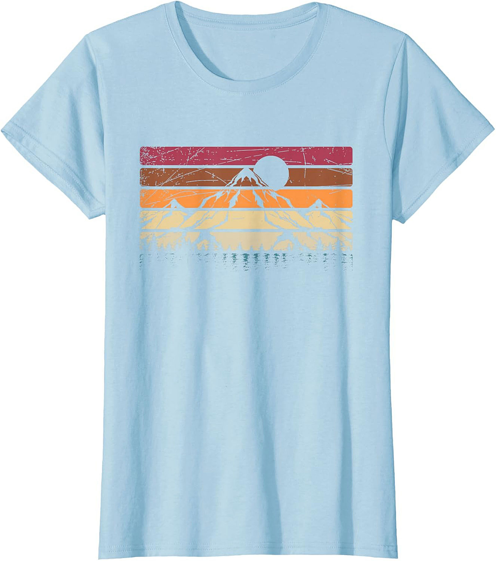Vintage Retro Mountain Sunrise Graphic Tee