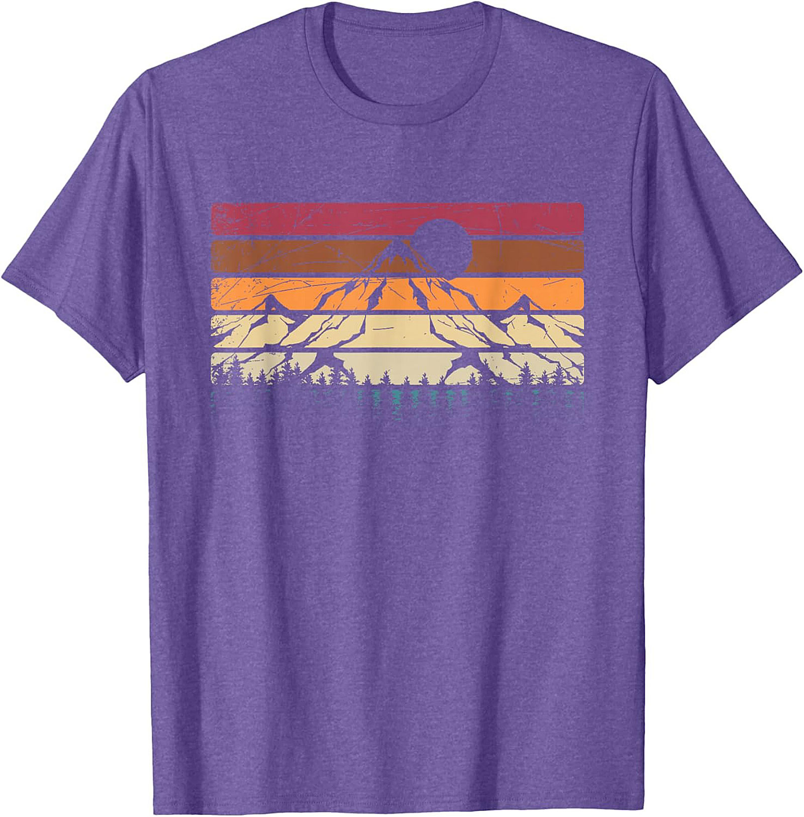 Vintage Retro Mountain Sunrise Graphic Tee