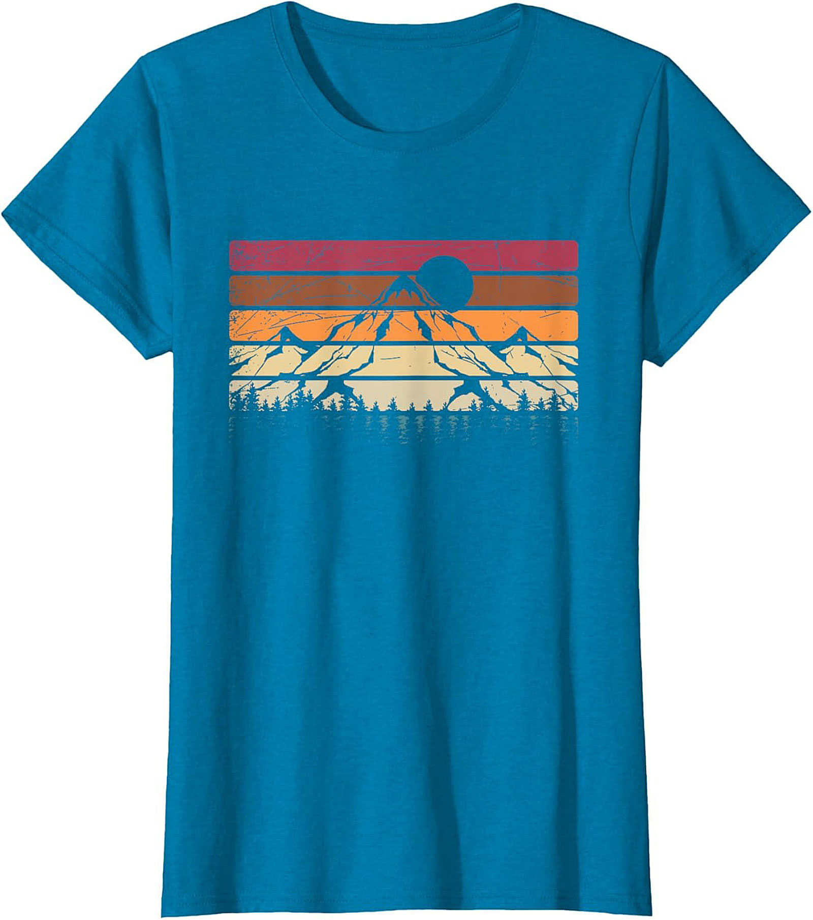 Vintage Retro Mountain Sunrise Graphic Tee