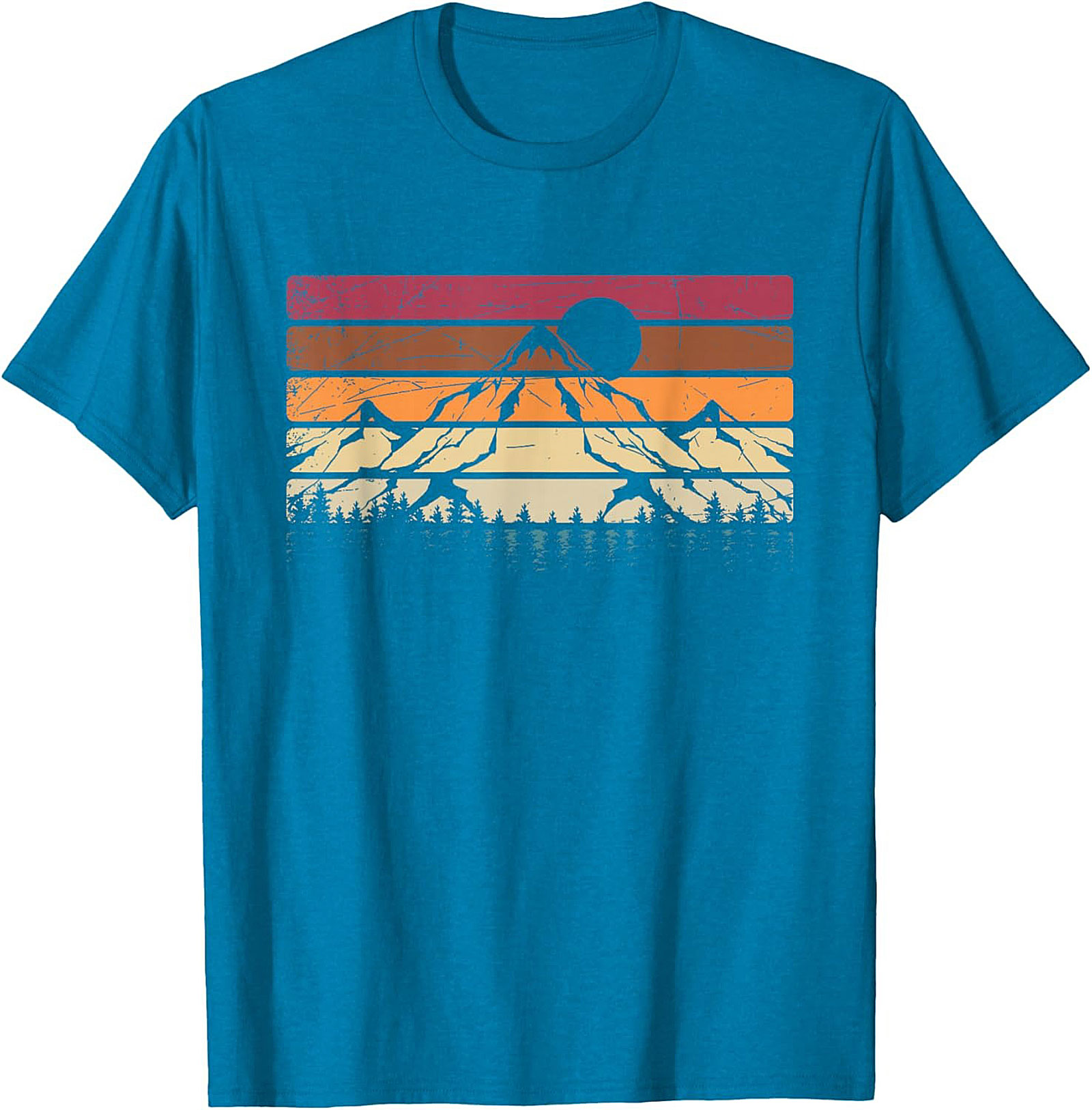 Vintage Retro Mountain Sunrise Graphic Tee