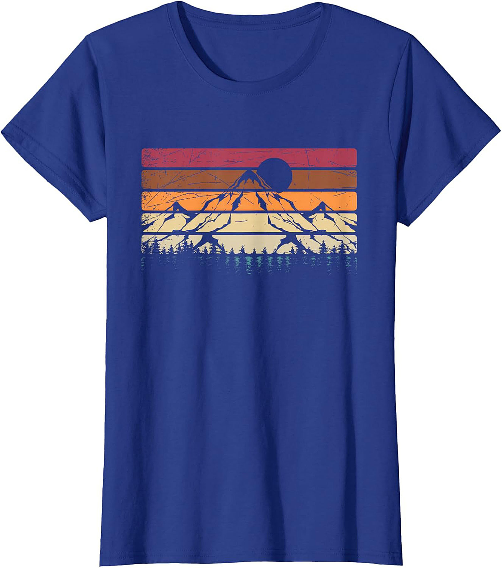 Vintage Retro Mountain Sunrise Graphic Tee