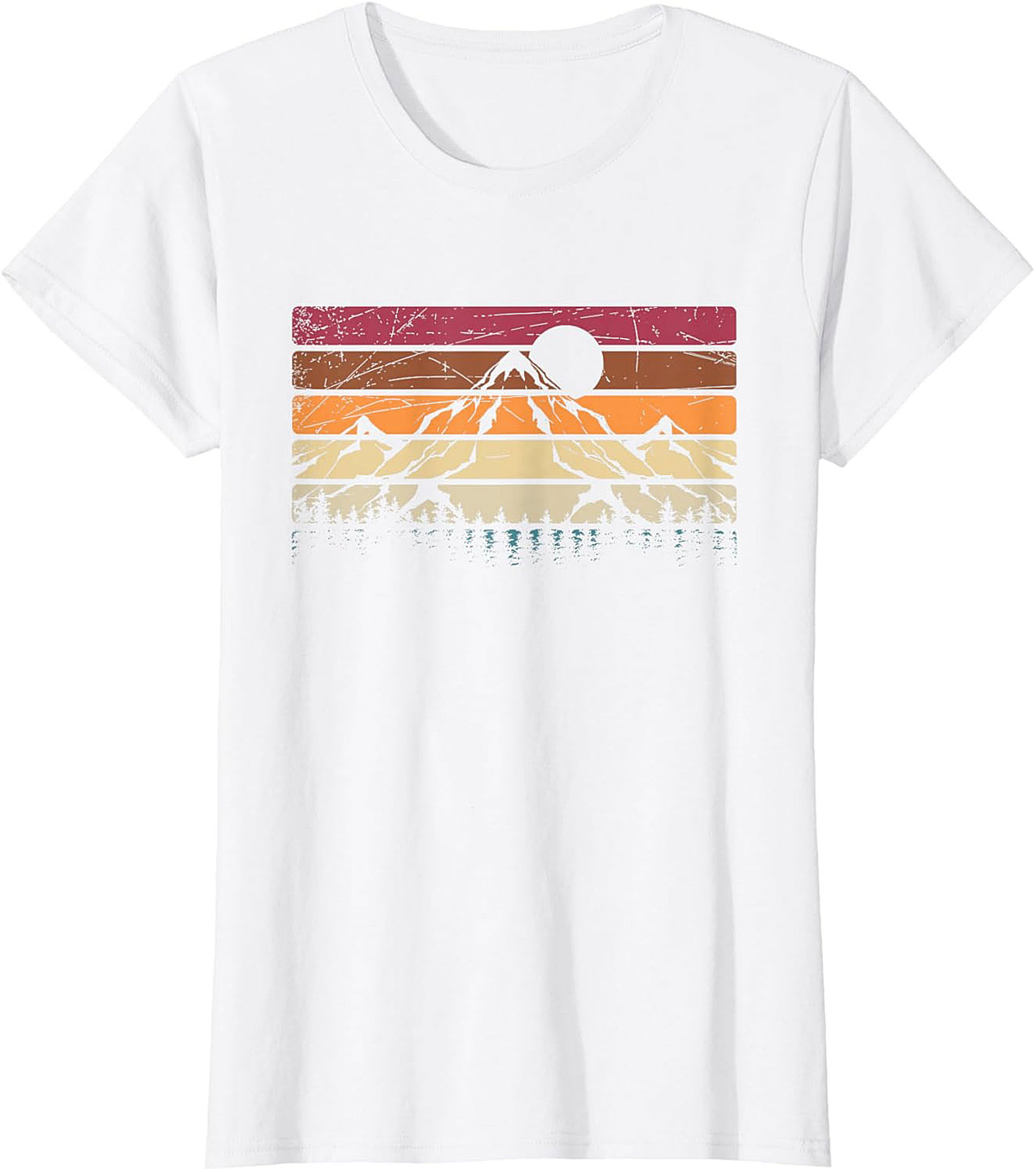 Vintage Retro Mountain Sunrise Graphic Tee