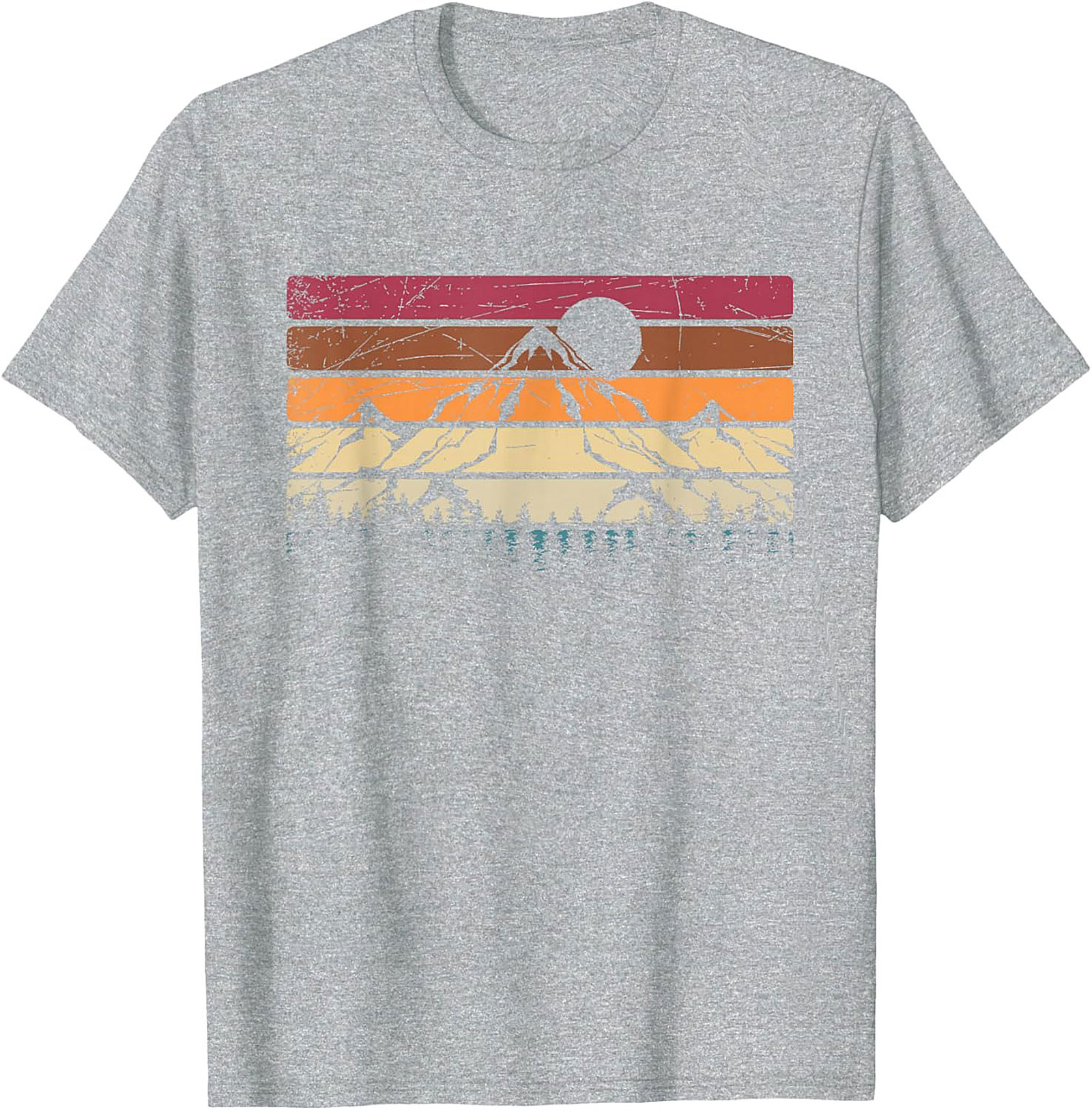 Vintage Retro Mountain Sunrise Graphic Tee