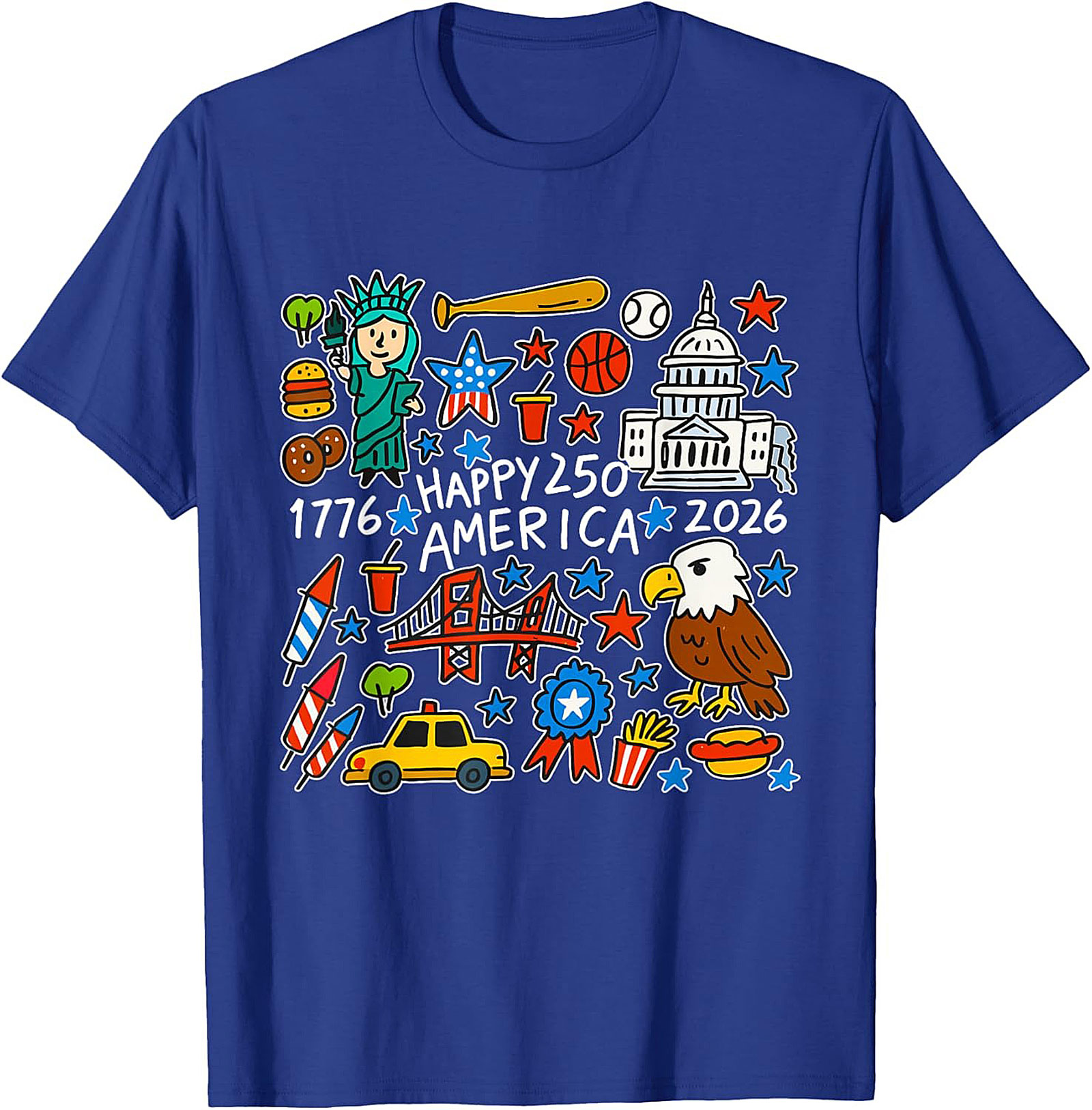 Happy 250 America T-Shirt | 1776-2026 USA Anniversary Tee