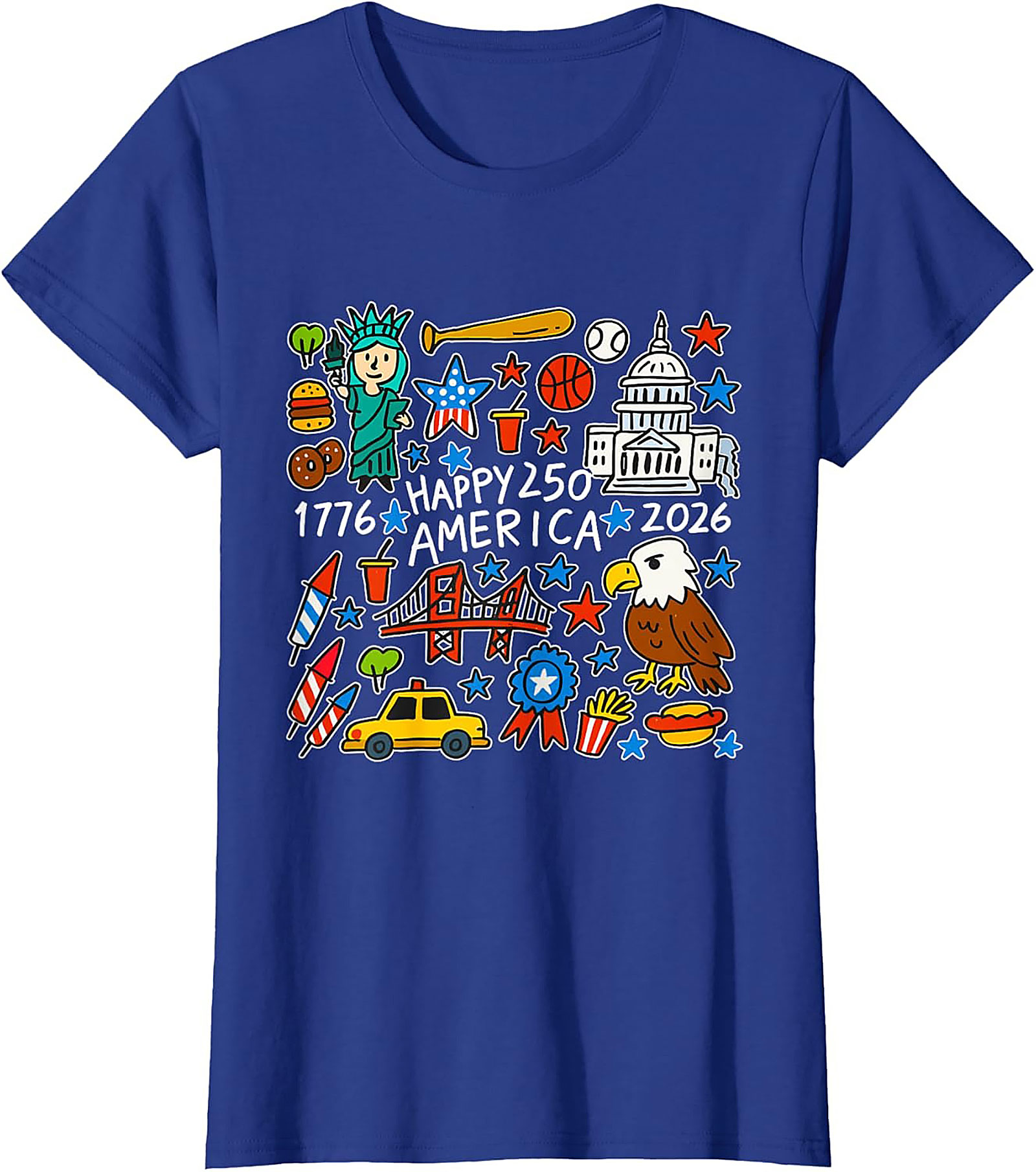 Happy 250 America T-Shirt | 1776-2026 USA Anniversary Tee