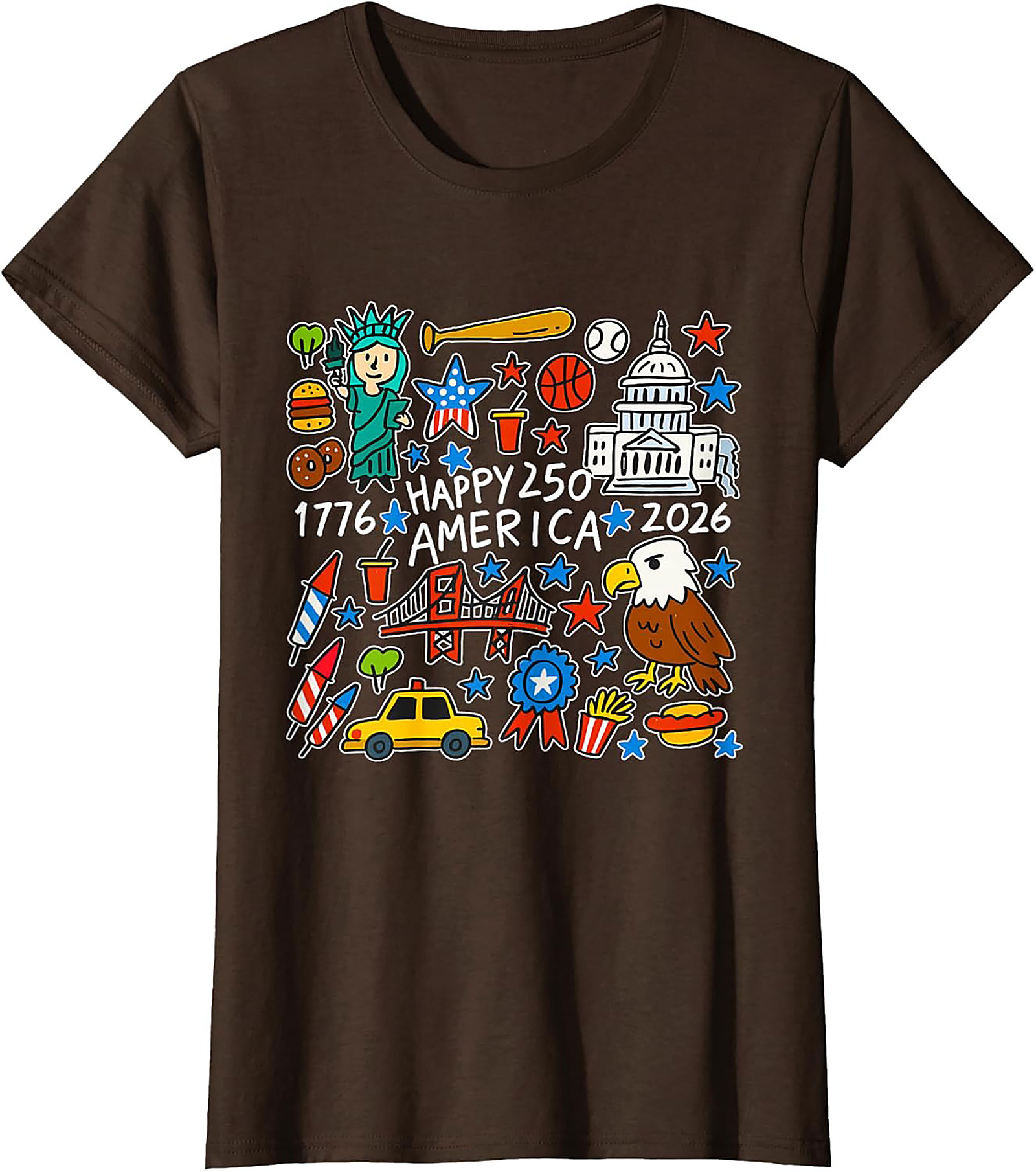 Happy 250 America T-Shirt | 1776-2026 USA Anniversary Tee