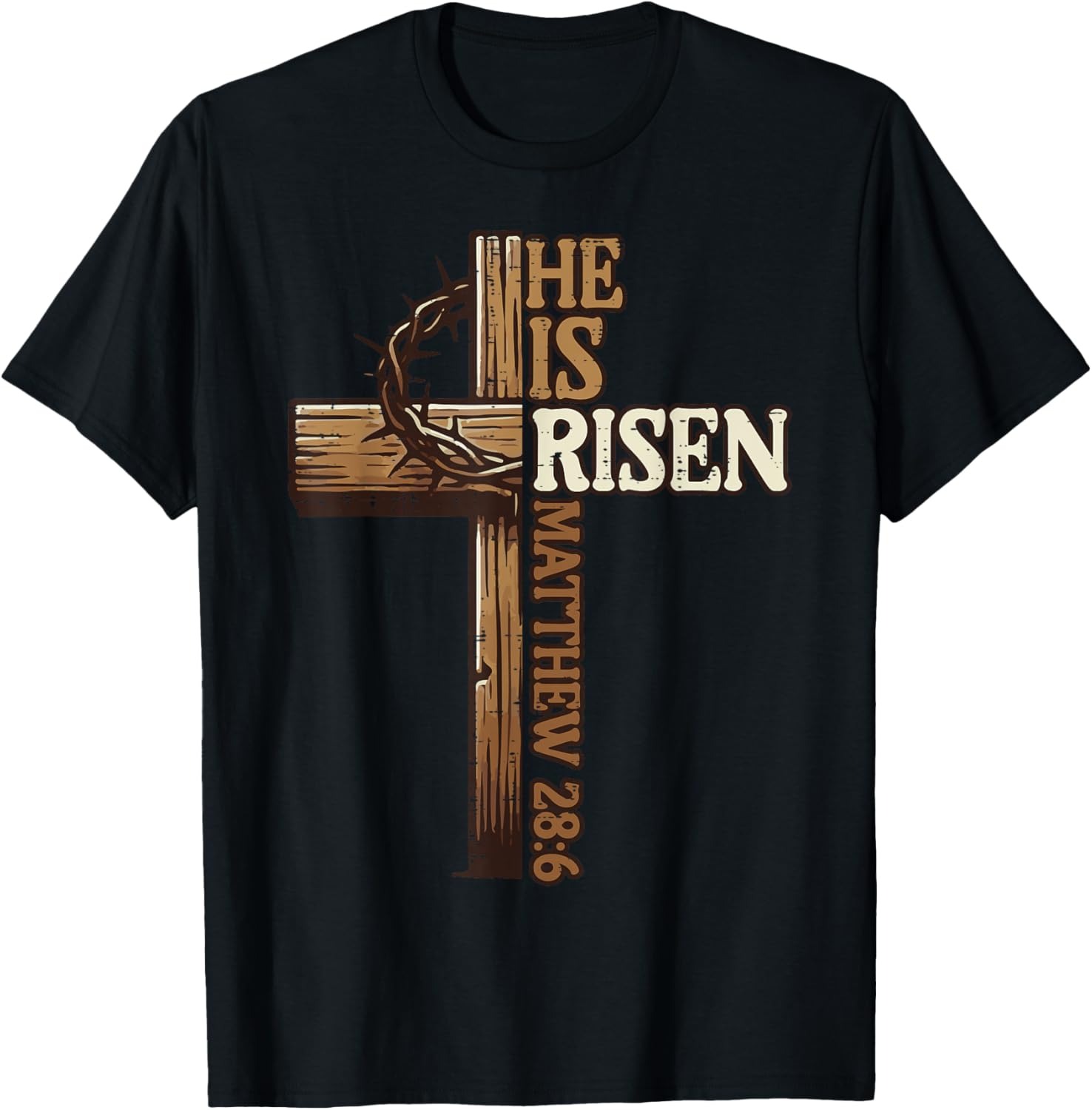 He Is Risen Matthew 28:6 Christian T-Shirt
