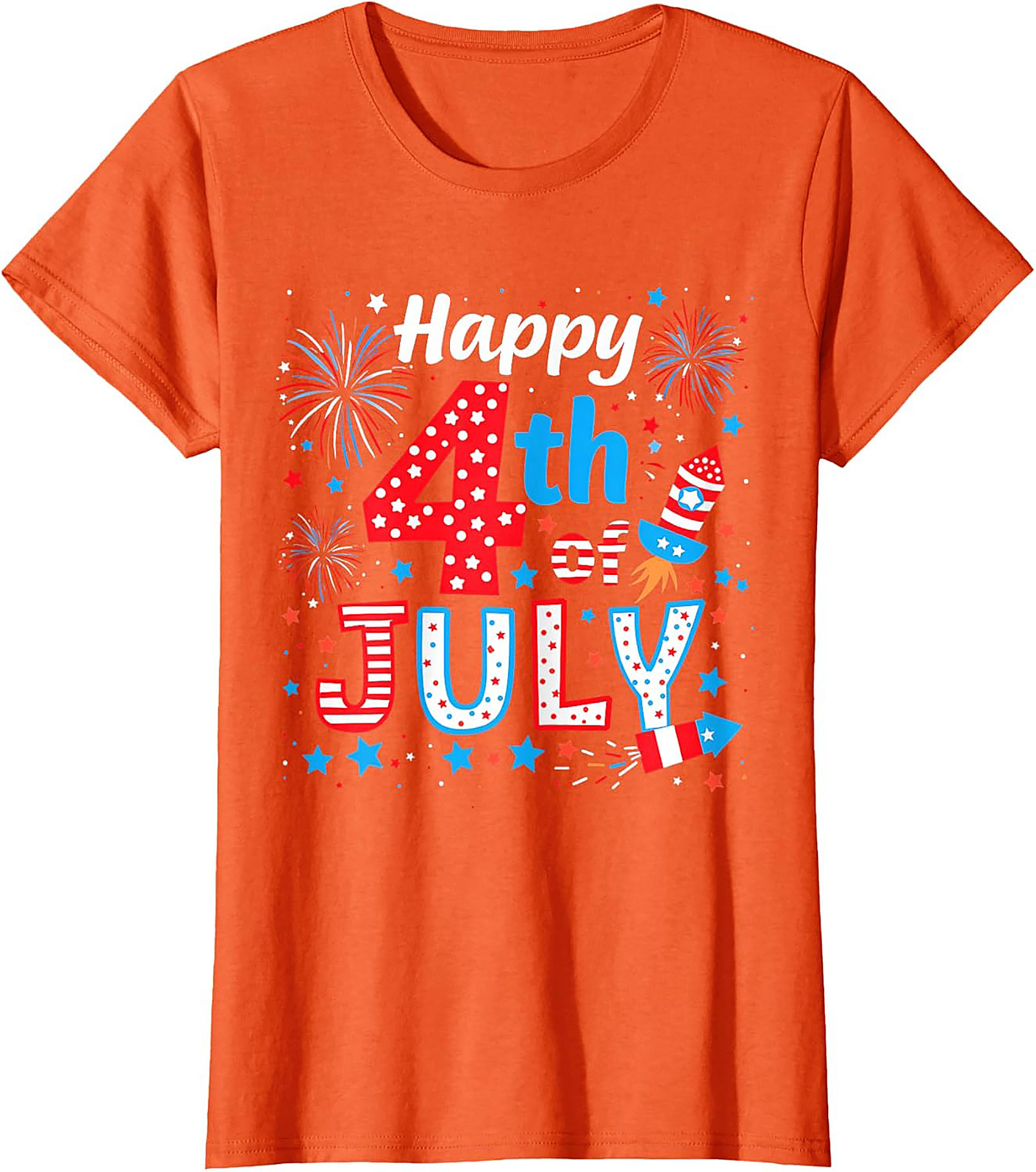 Happy 4th of July T-shirt | Patriotic Fireworks Graphic Tee