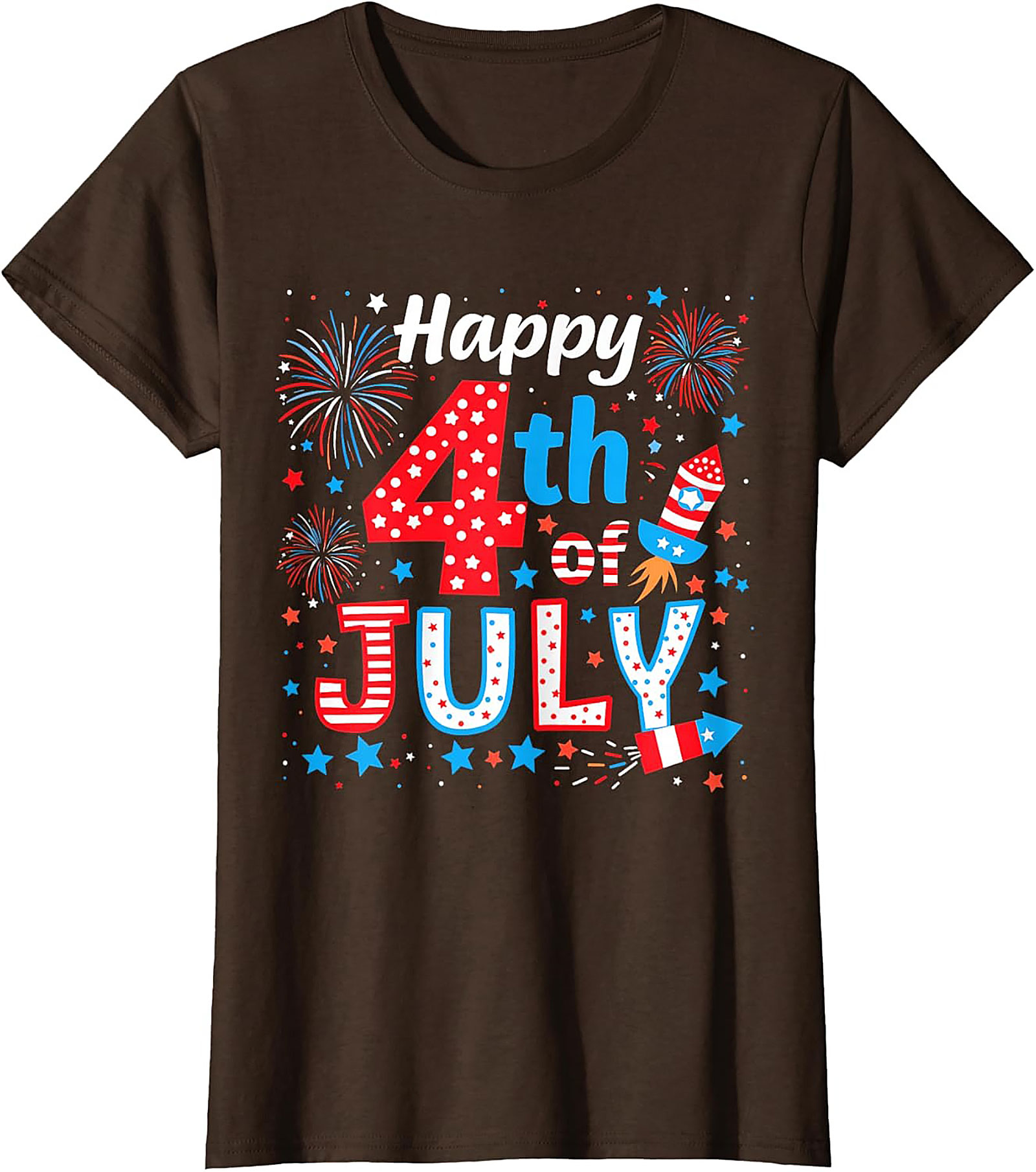 Happy 4th of July T-shirt | Patriotic Fireworks Graphic Tee