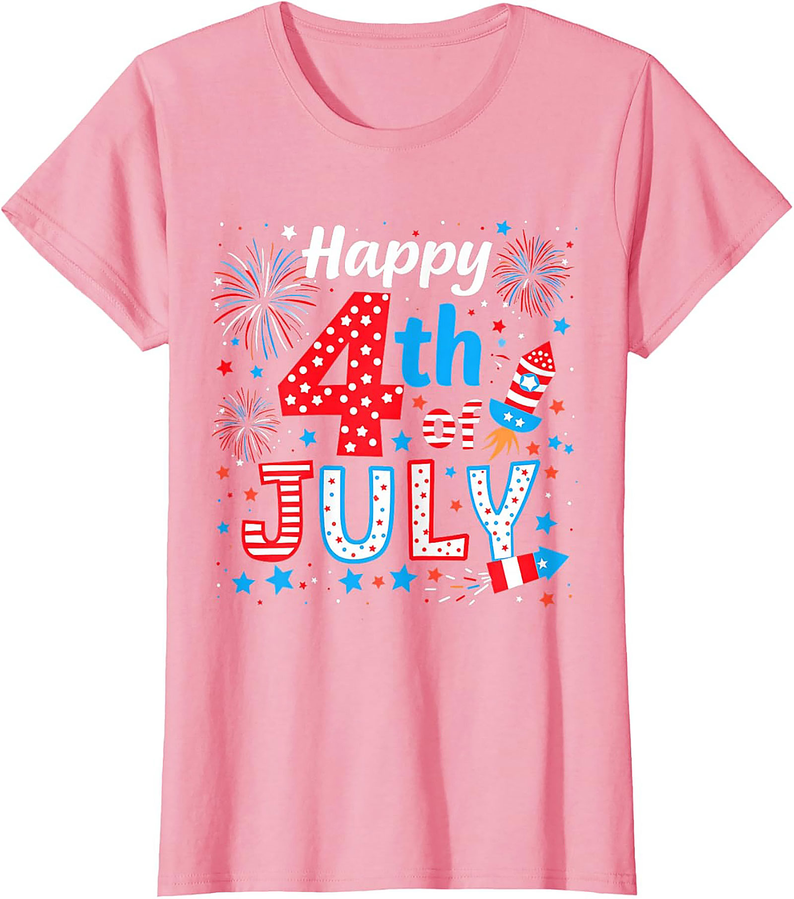 Happy 4th of July T-shirt | Patriotic Fireworks Graphic Tee