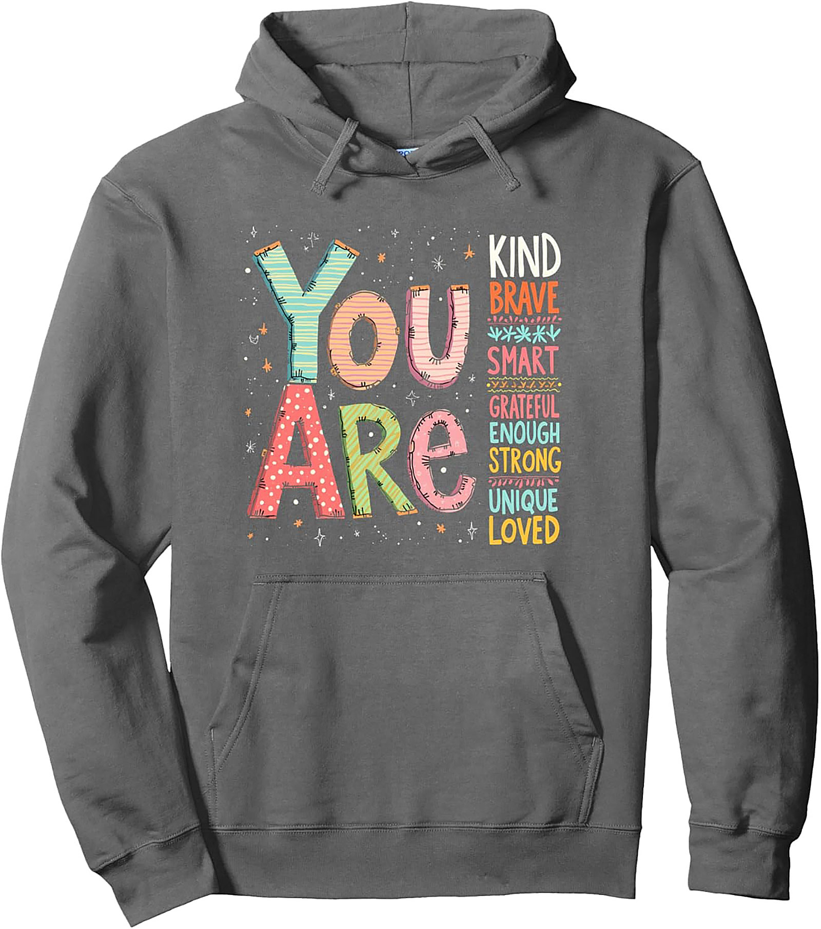 Positive Affirmations Hoodie "You Are" Inspirational Pullover