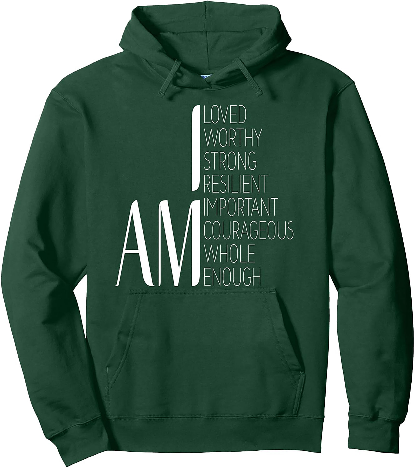  I Am Positive Affirmations Hoodie Self-Love Graphic Pullover