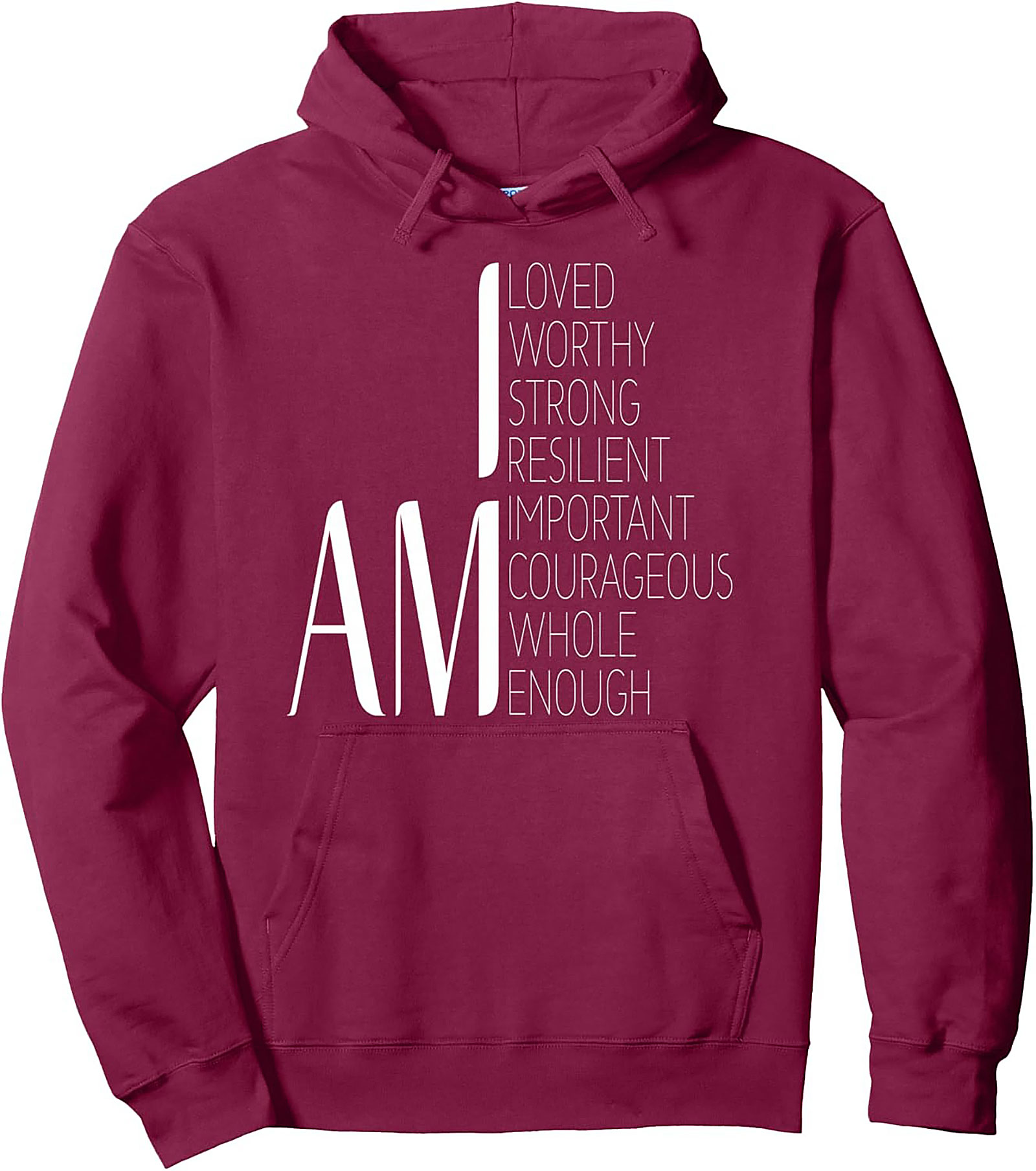  I Am Positive Affirmations Hoodie Self-Love Graphic Pullover