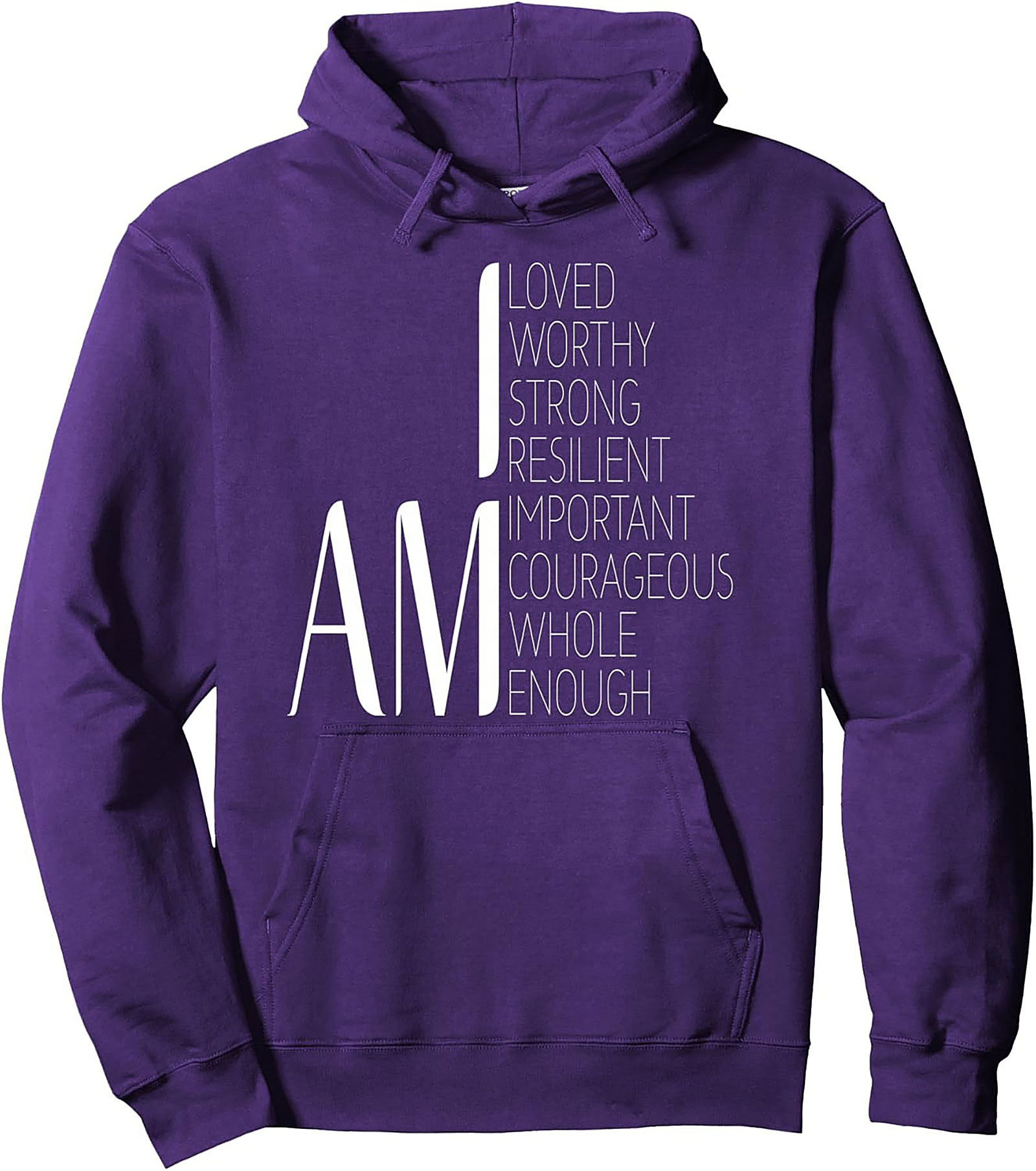  I Am Positive Affirmations Hoodie Self-Love Graphic Pullover