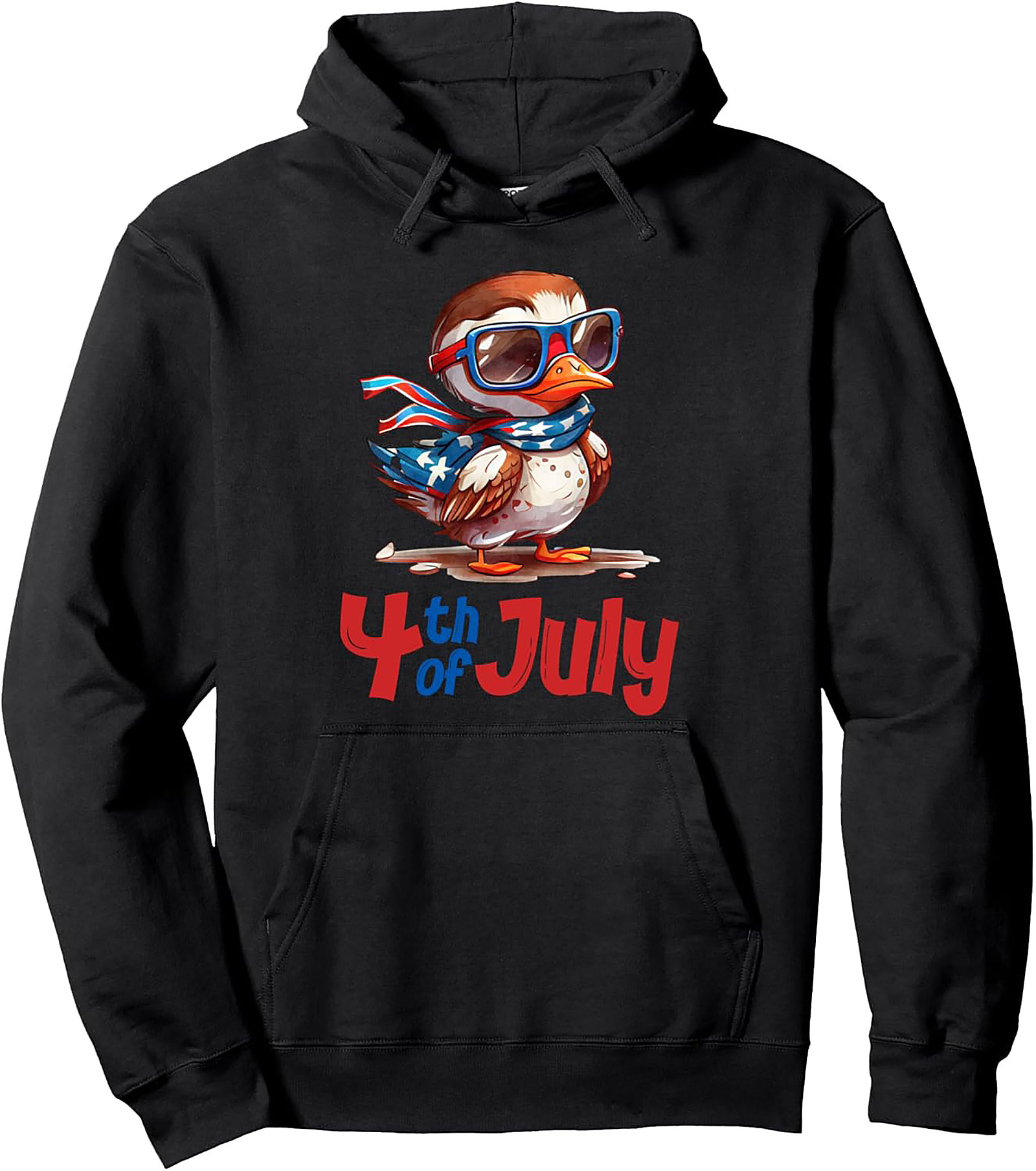 Patriotic Duck 4th of July Hoodie | Cute Graphic Pullover