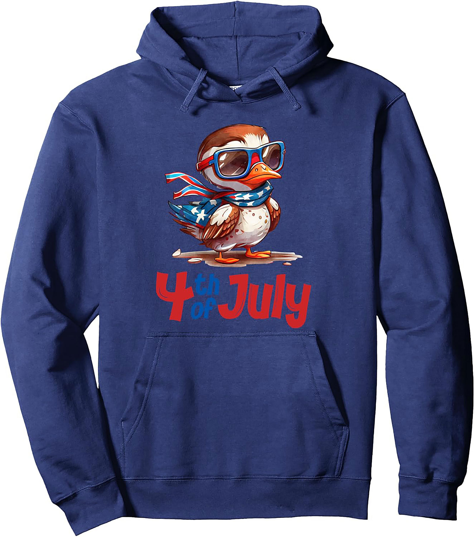 Patriotic Duck 4th of July Hoodie | Cute Graphic Pullover