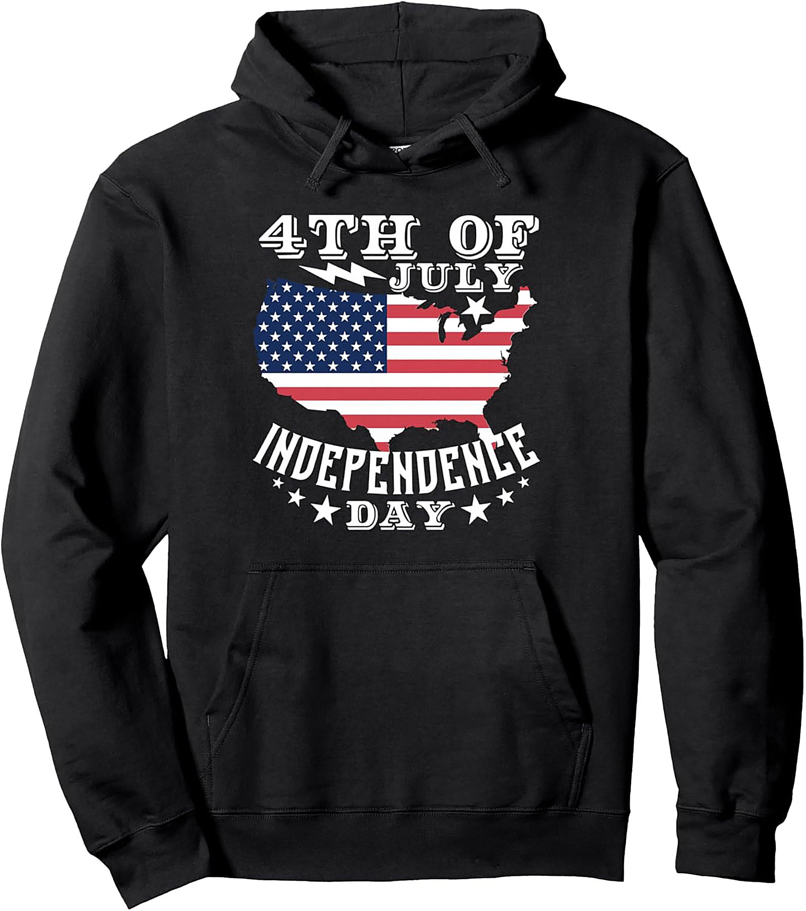 4th of July Independence Day American Flag Graphic Hoodie