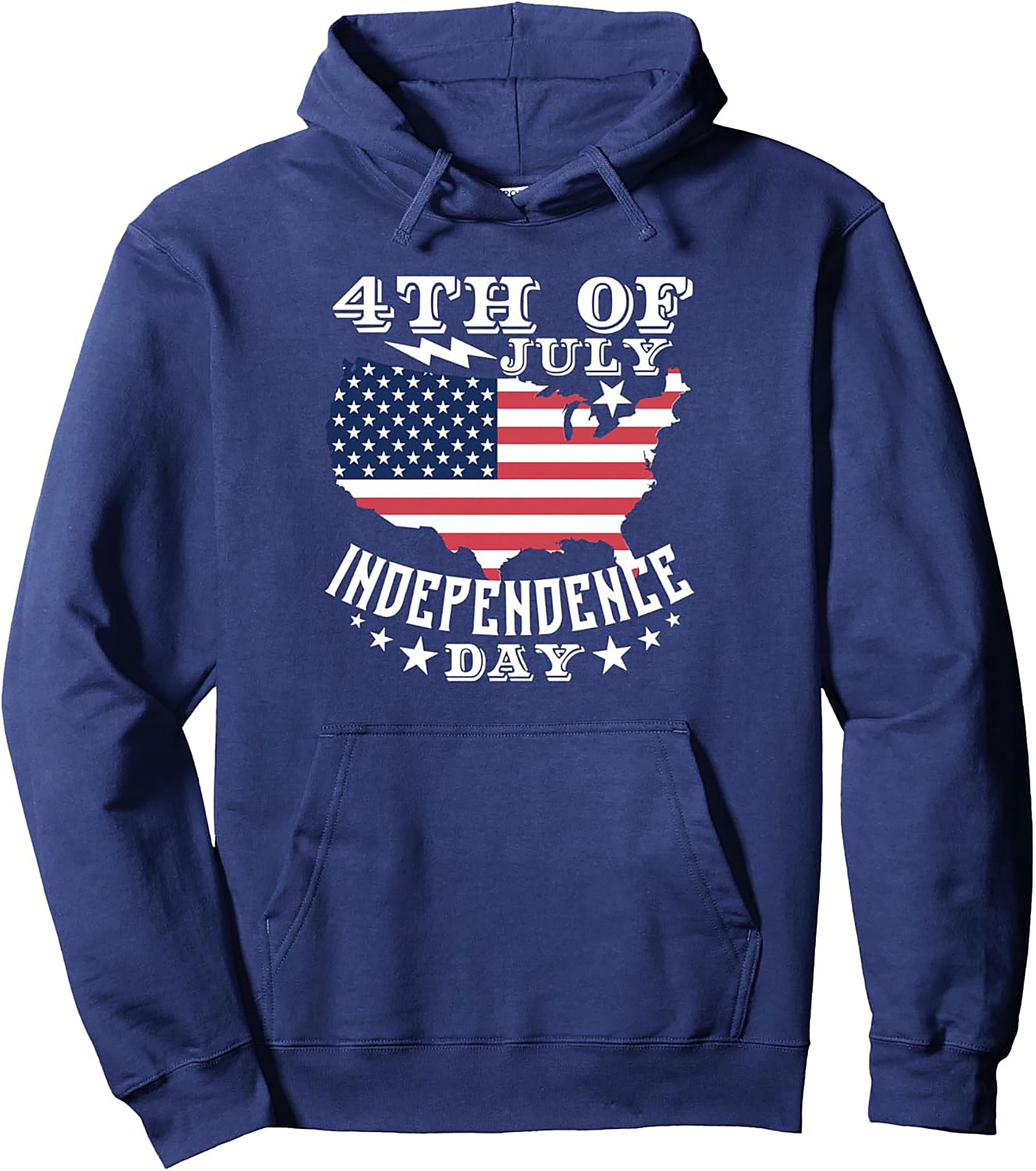 4th of July Independence Day American Flag Graphic Hoodie