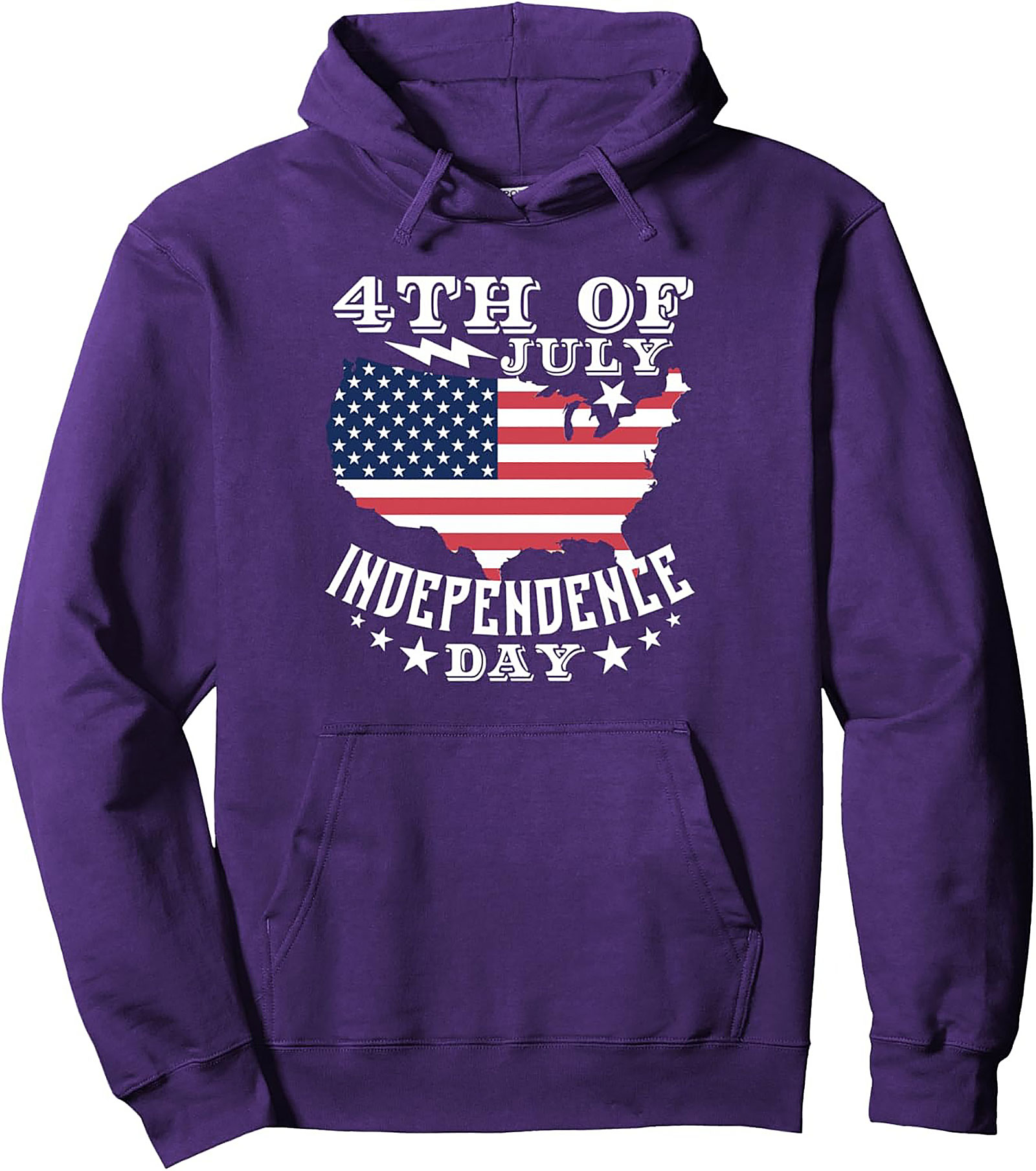 4th of July Independence Day American Flag Graphic Hoodie