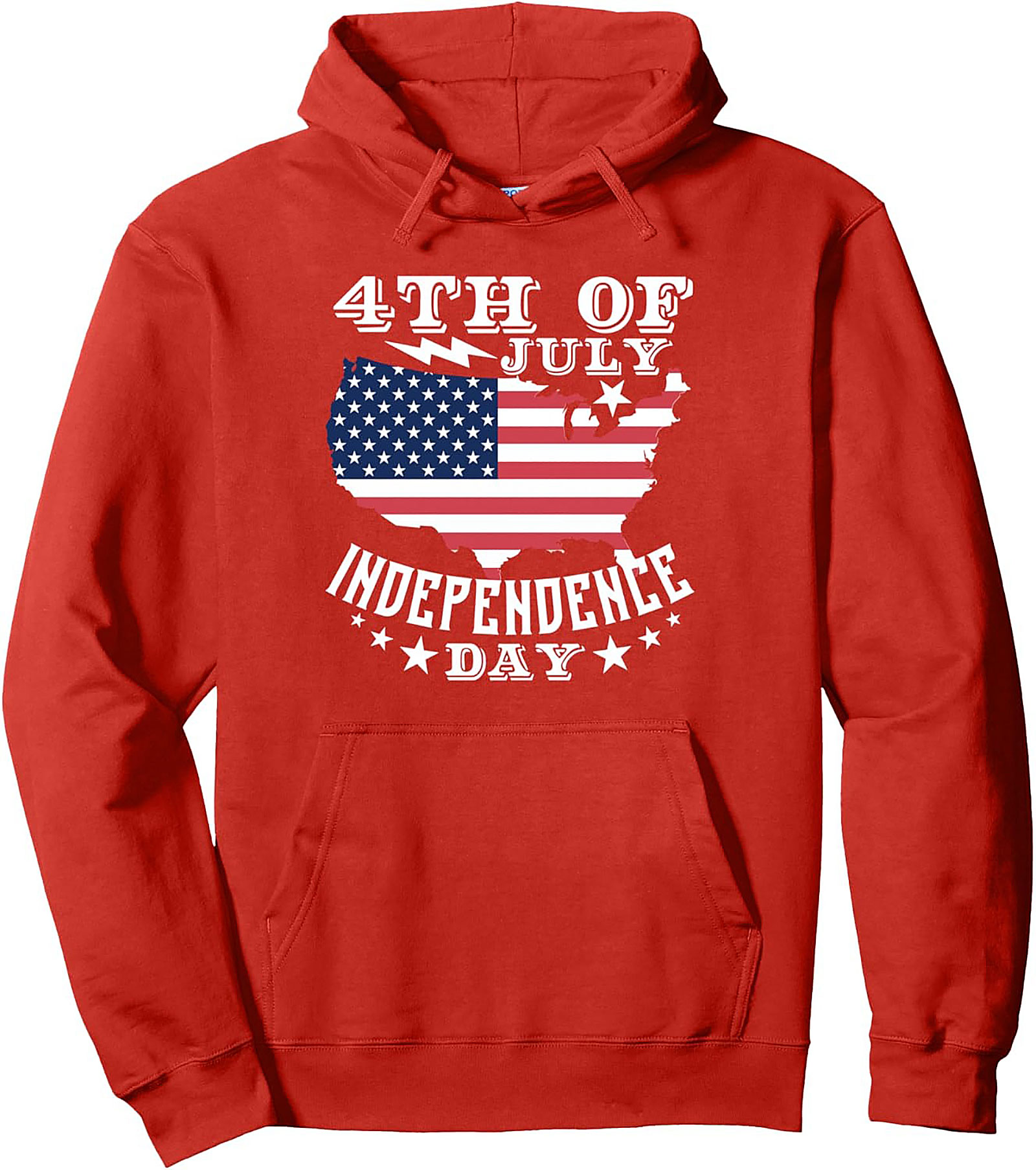 4th of July Independence Day American Flag Graphic Hoodie