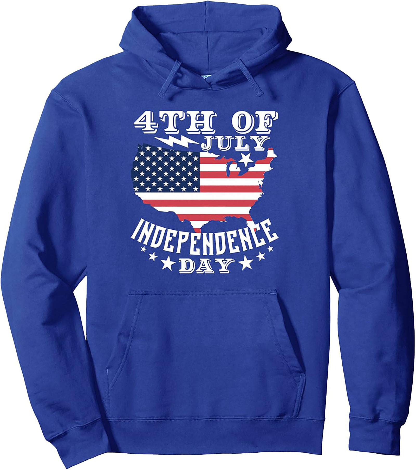 4th of July Independence Day American Flag Graphic Hoodie