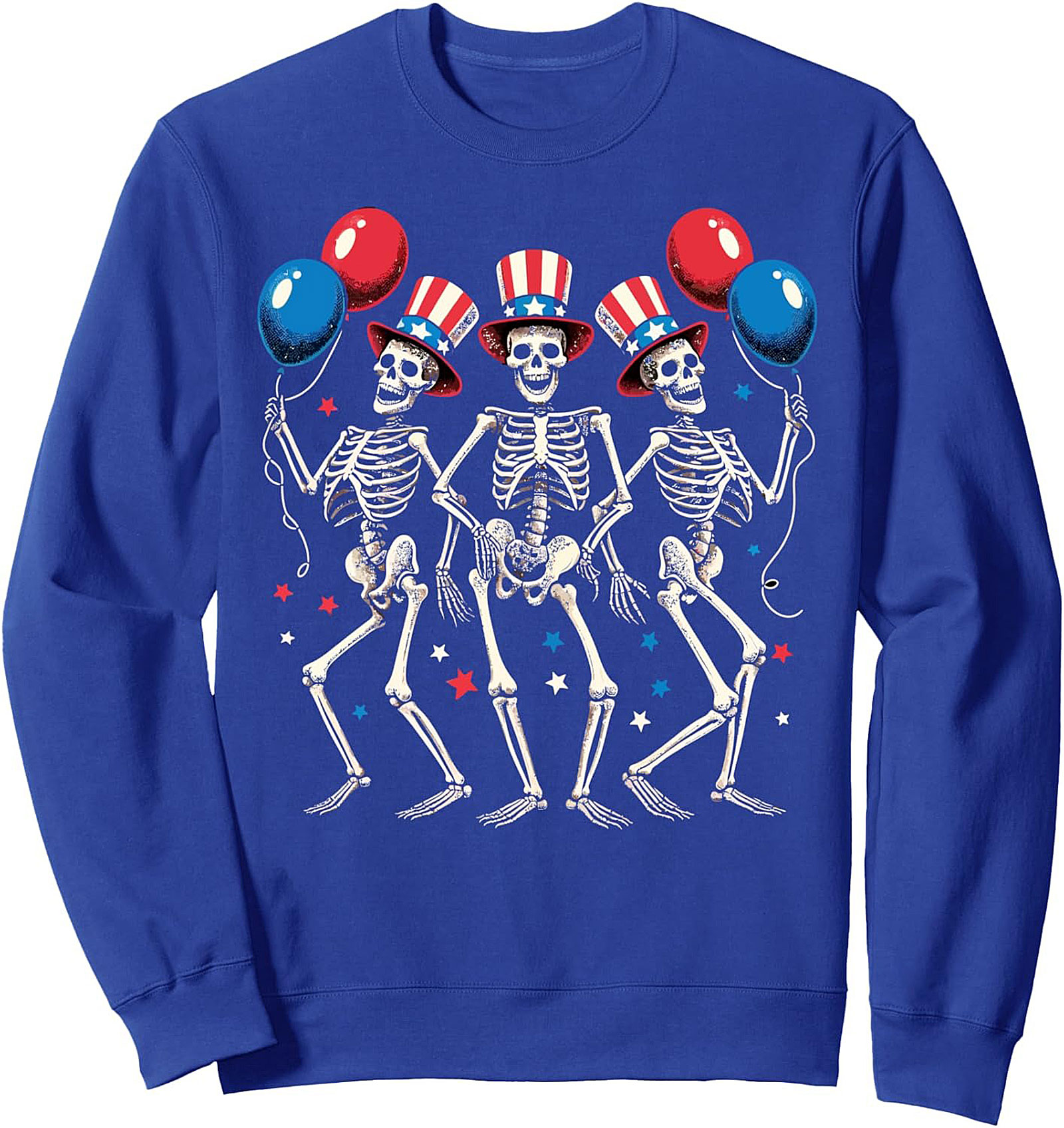 Patriotic Skeletons 4th of July Graphic Sweatshirt | Cozy Fit