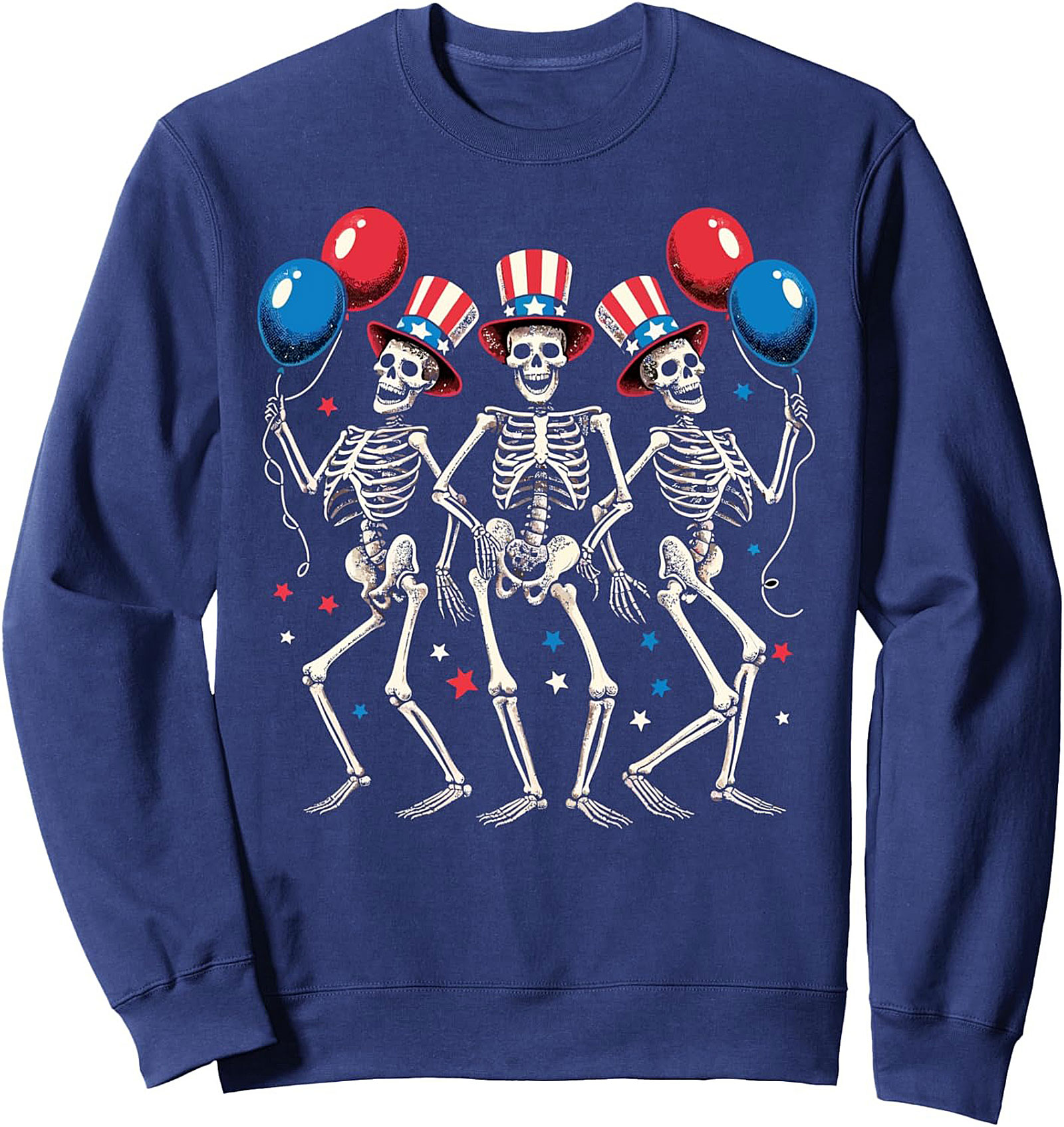 Patriotic Skeletons 4th of July Graphic Sweatshirt | Cozy Fit