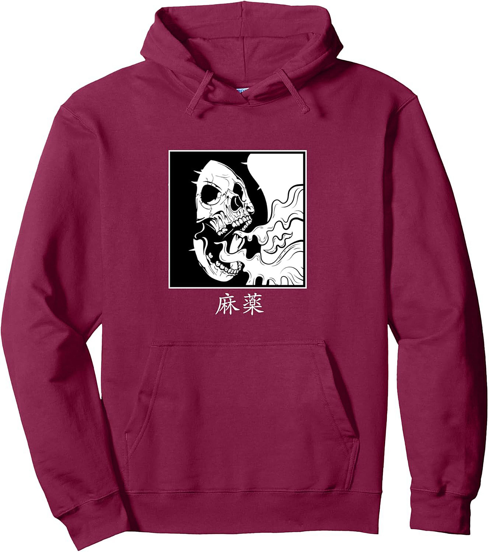Dark Anime Skull Hoodie - Japanese Streetwear Pullover