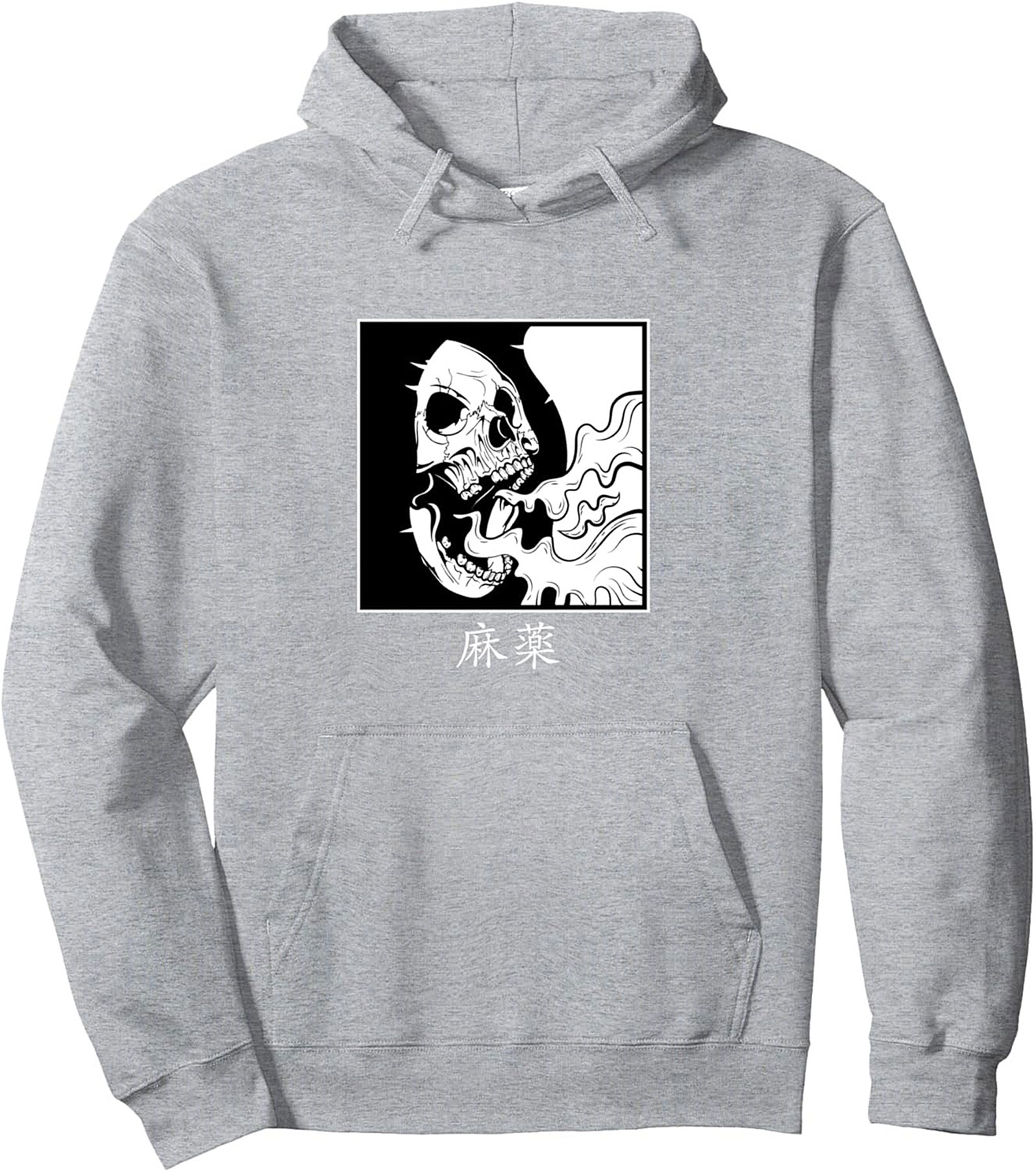 Dark Anime Skull Hoodie - Japanese Streetwear Pullover