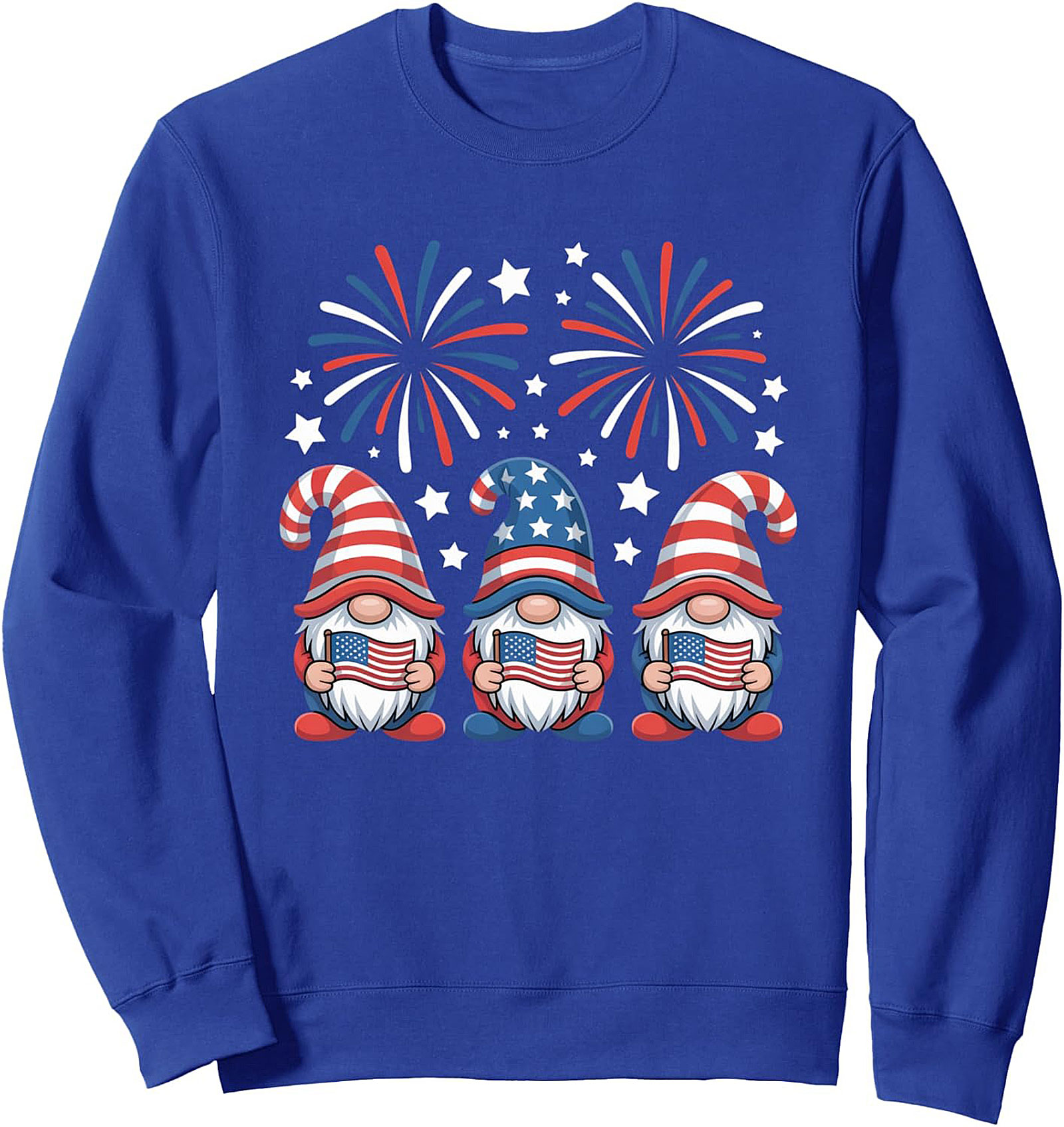 Patriotic Gnomes 4th of July Graphic Sweatshirt | Cozy Crewneck