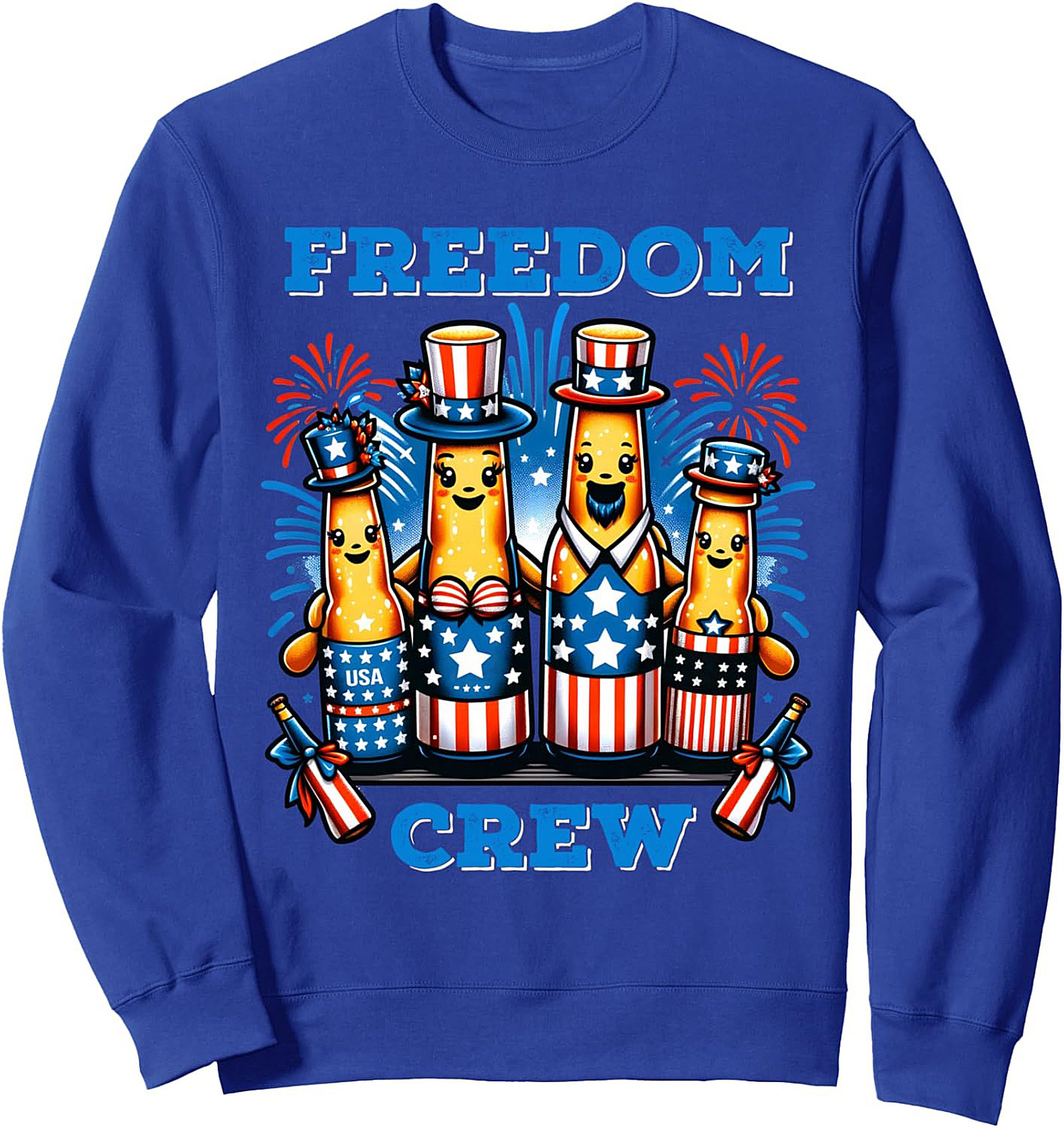 Freedom Crew Patriotic Beer Graphic Sweatshirt | Unisex Fit