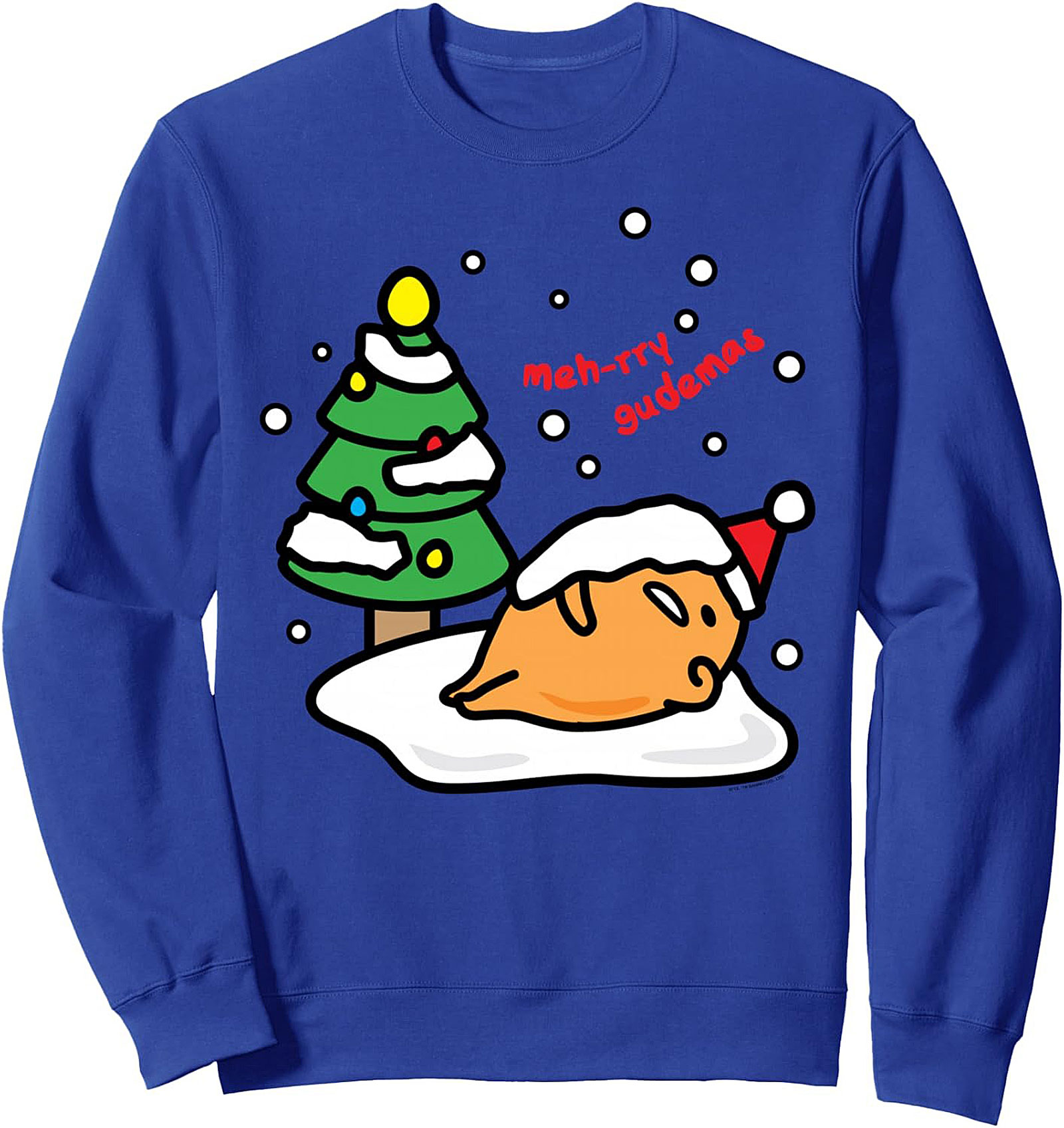 Gudetama "Meh-rry Gudemas" Christmas Graphic Sweatshirt
