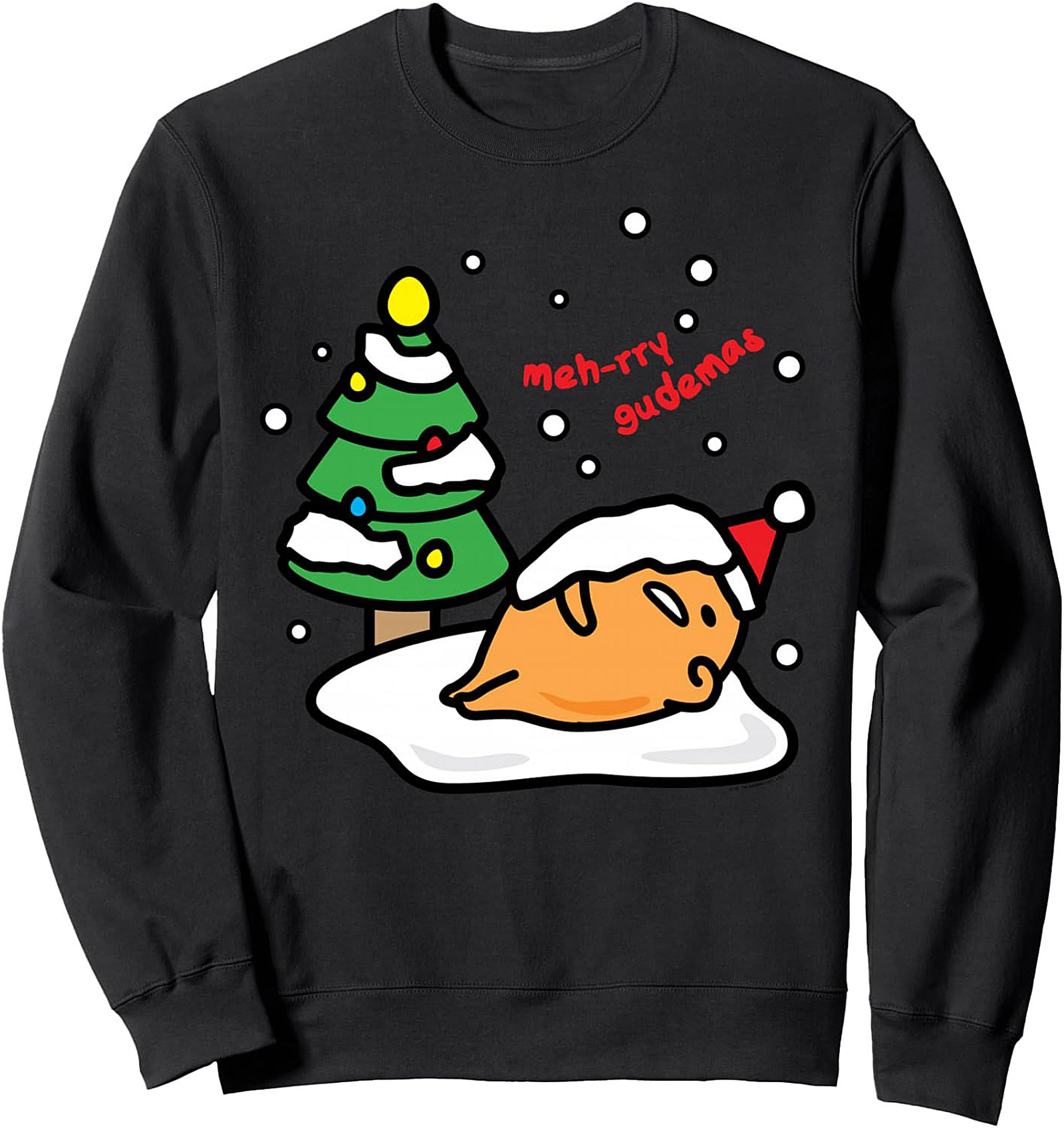 Gudetama "Meh-rry Gudemas" Christmas Graphic Sweatshirt